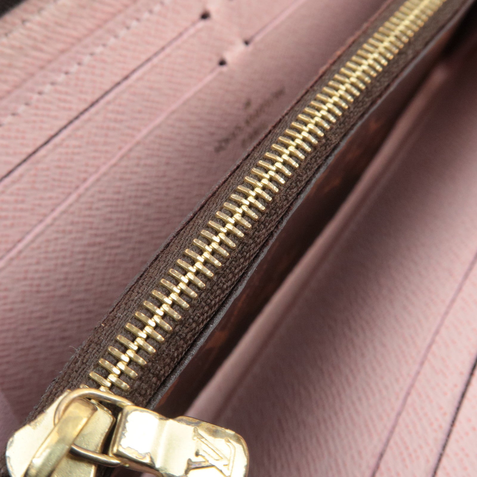 Louis Vuitton Monogram Portefeuille Clemence Long Wallet Rose Ballerine M61298