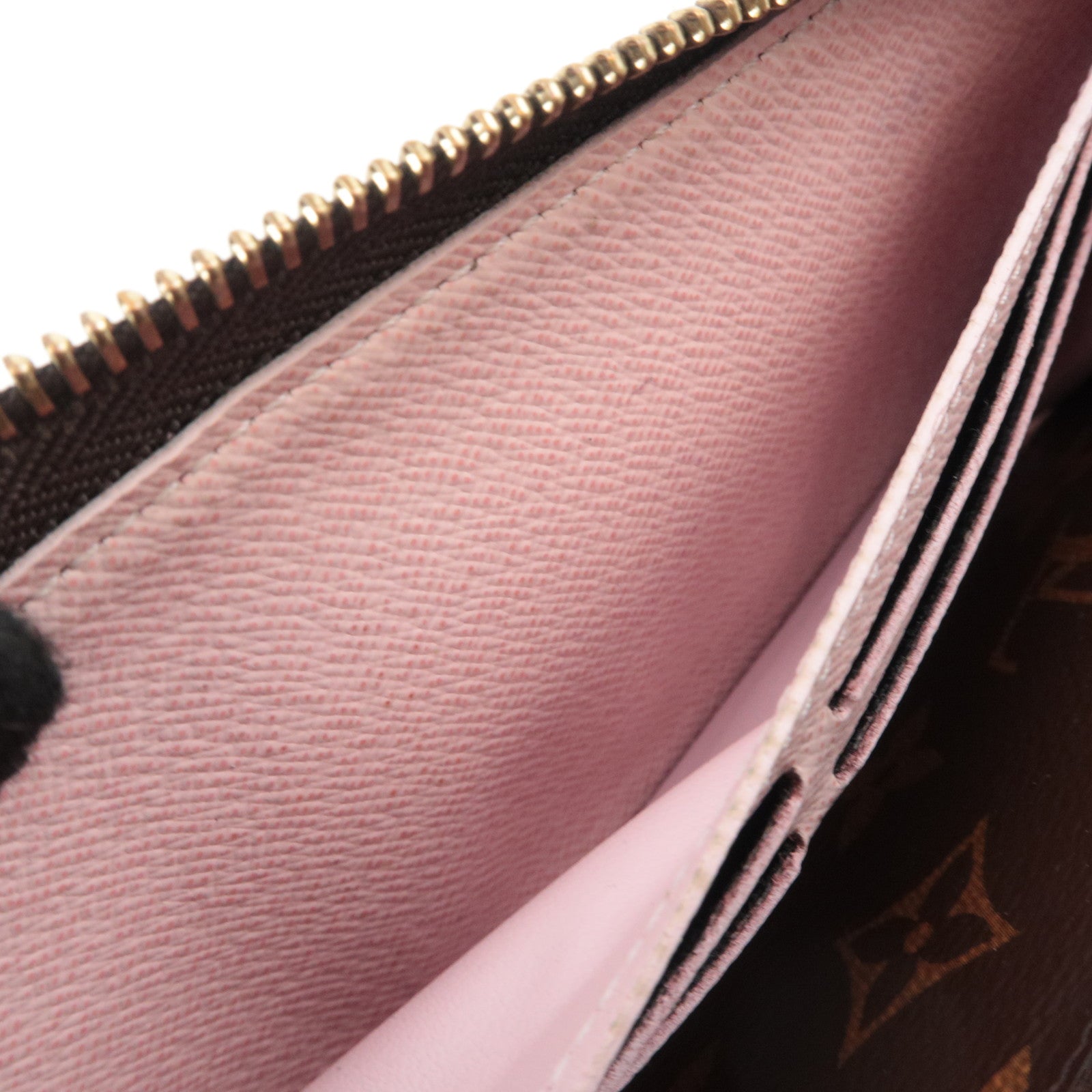 Louis Vuitton Monogram Portefeuille Clemence Long Wallet Rose Ballerine M61298