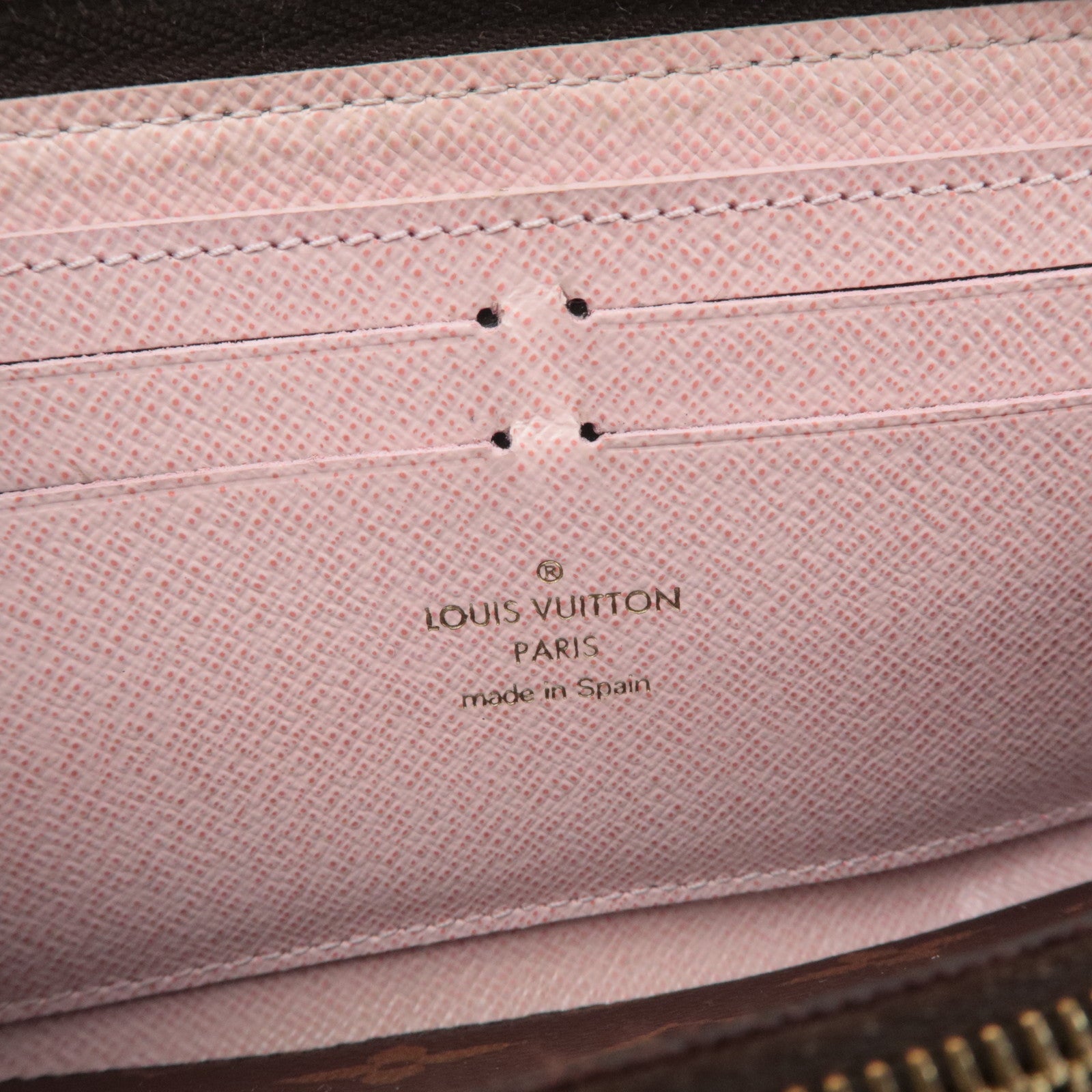Louis Vuitton Monogram Portefeuille Clemence Long Wallet Rose Ballerine M61298