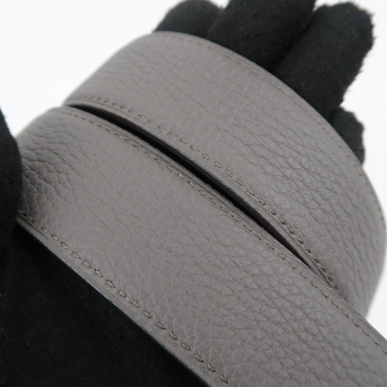 HERMES Constance H Reversible Leather Belt Size 80 Y Stamp (2020) Black Gray