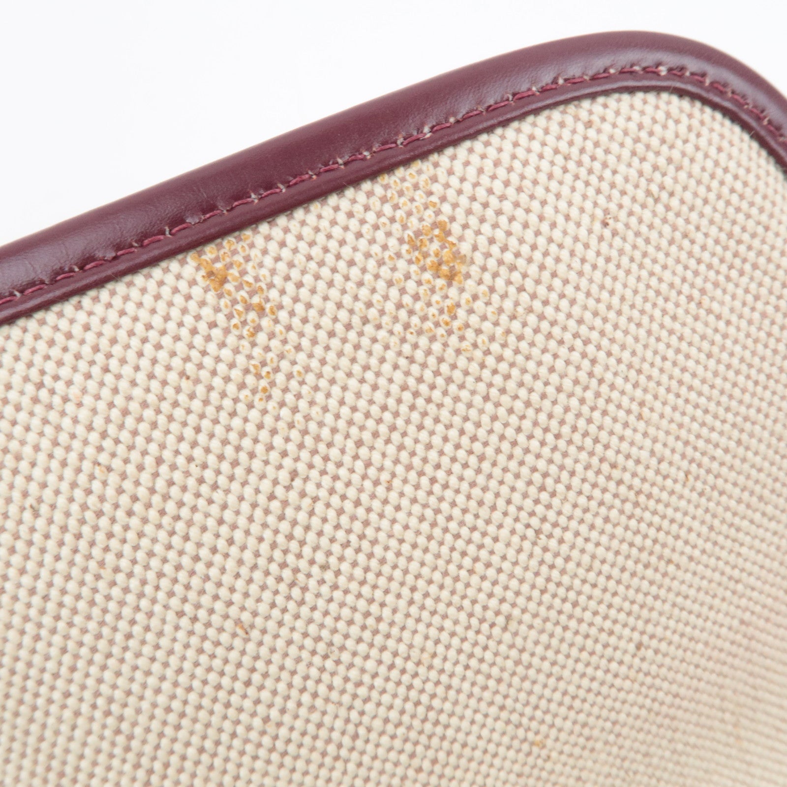HERMES Jige GM Leather Clutch Bag 〇I Stamp (1979) Bordeaux