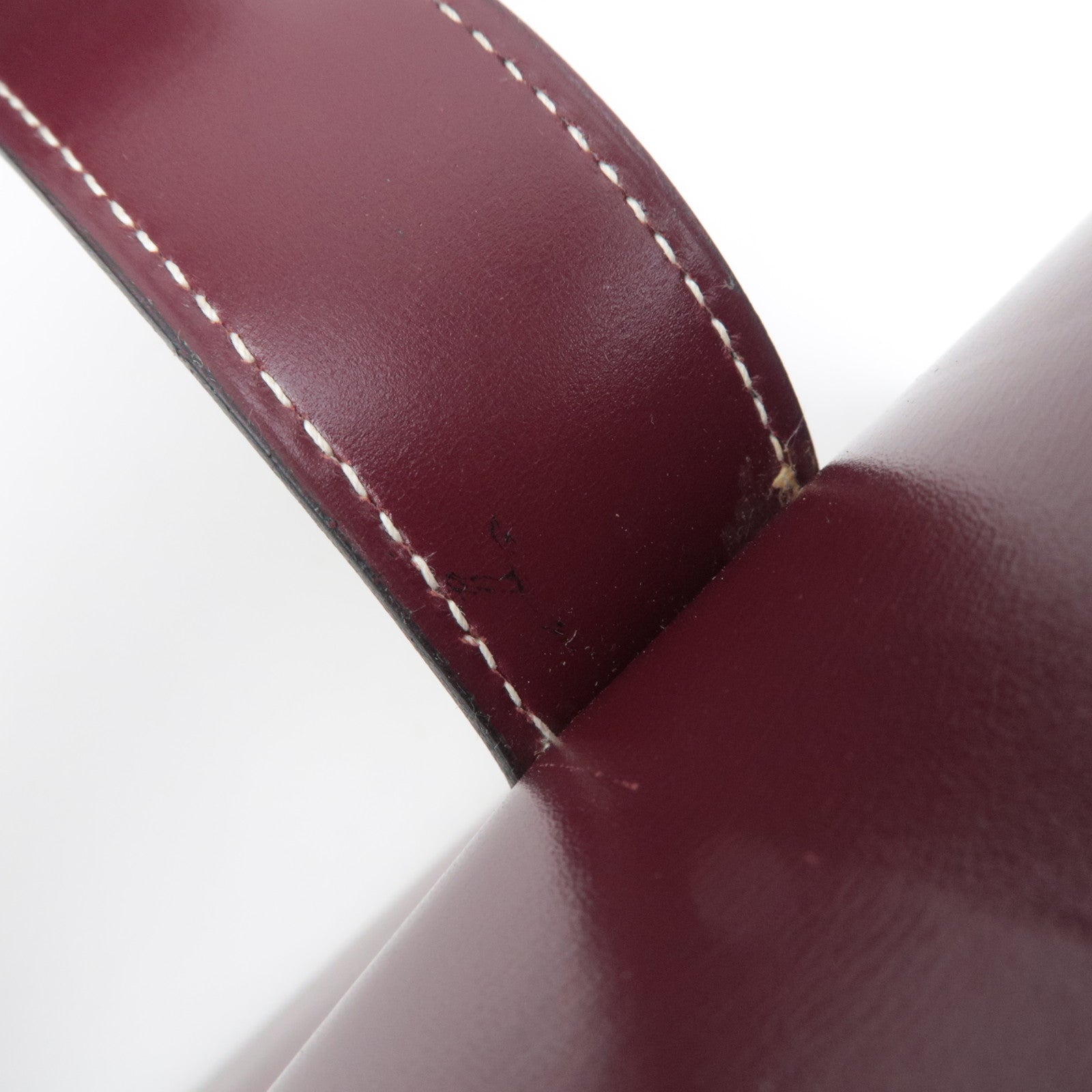 HERMES Jige GM Leather Clutch Bag 〇I Stamp (1979) Bordeaux