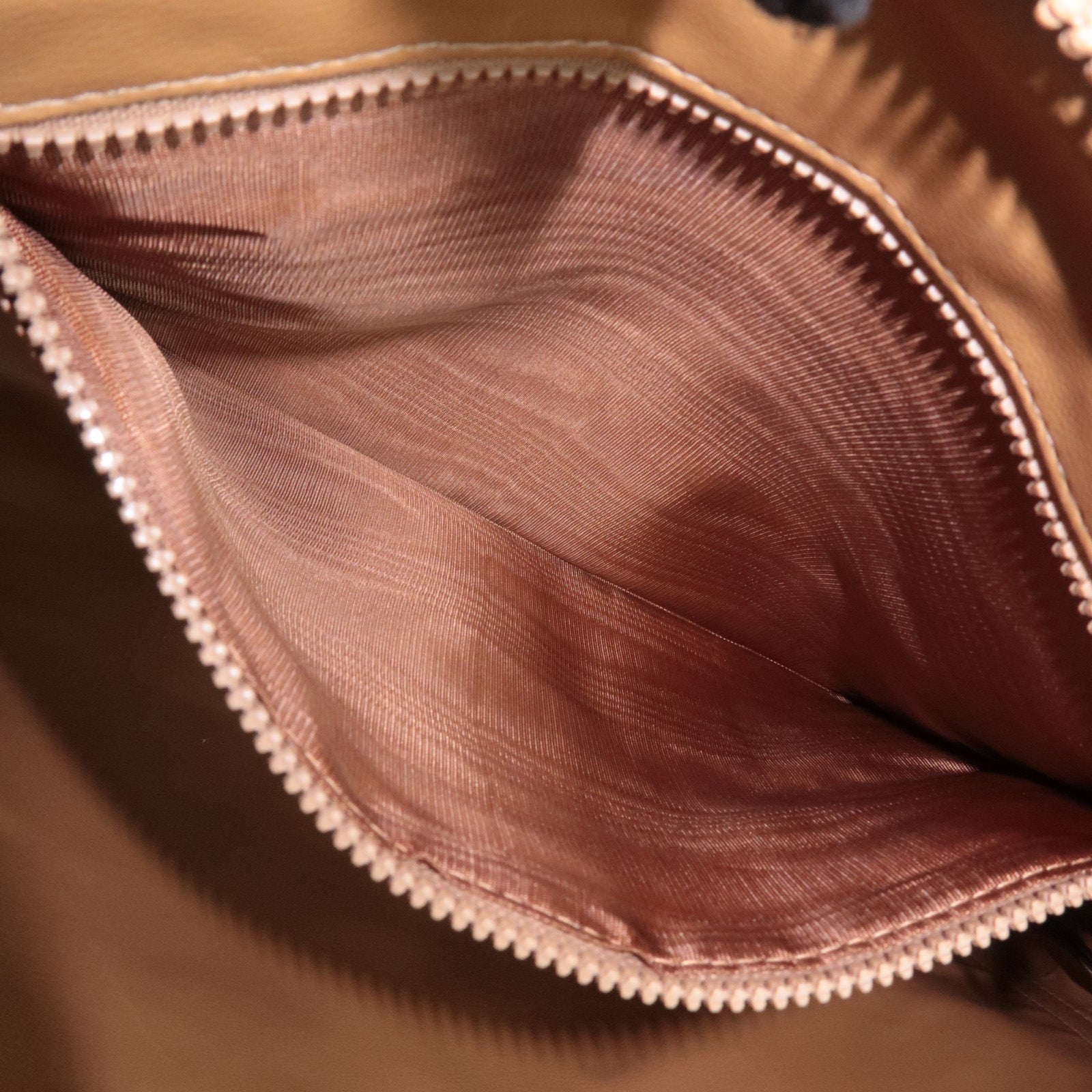CELINE Macadam PVC Leather Clutch Bag Brown