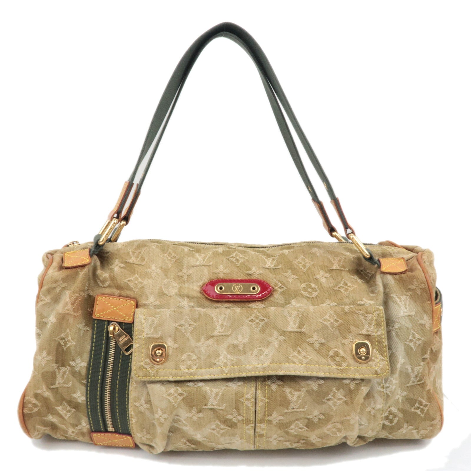 Louis Vuitton Murakami Monogramouflage Lys Denim Shoulder Bag Khaki M9577189899