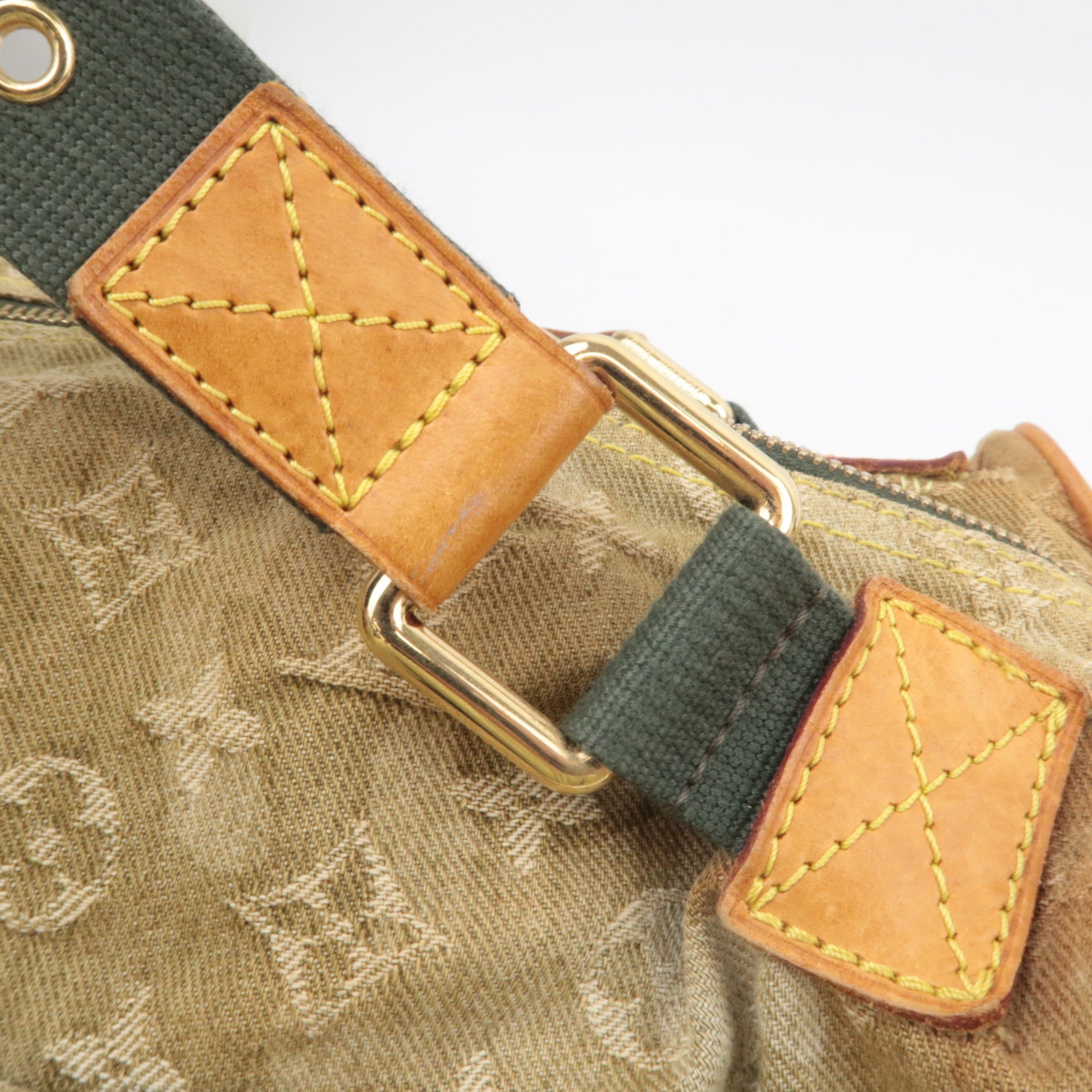 Louis Vuitton Murakami Monogramouflage Lys Denim Shoulder Bag Khaki M95771