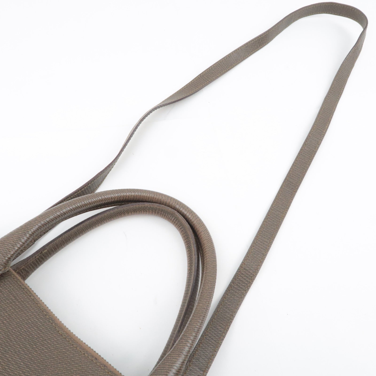 FENDI 2Way Leather Handbag Brown