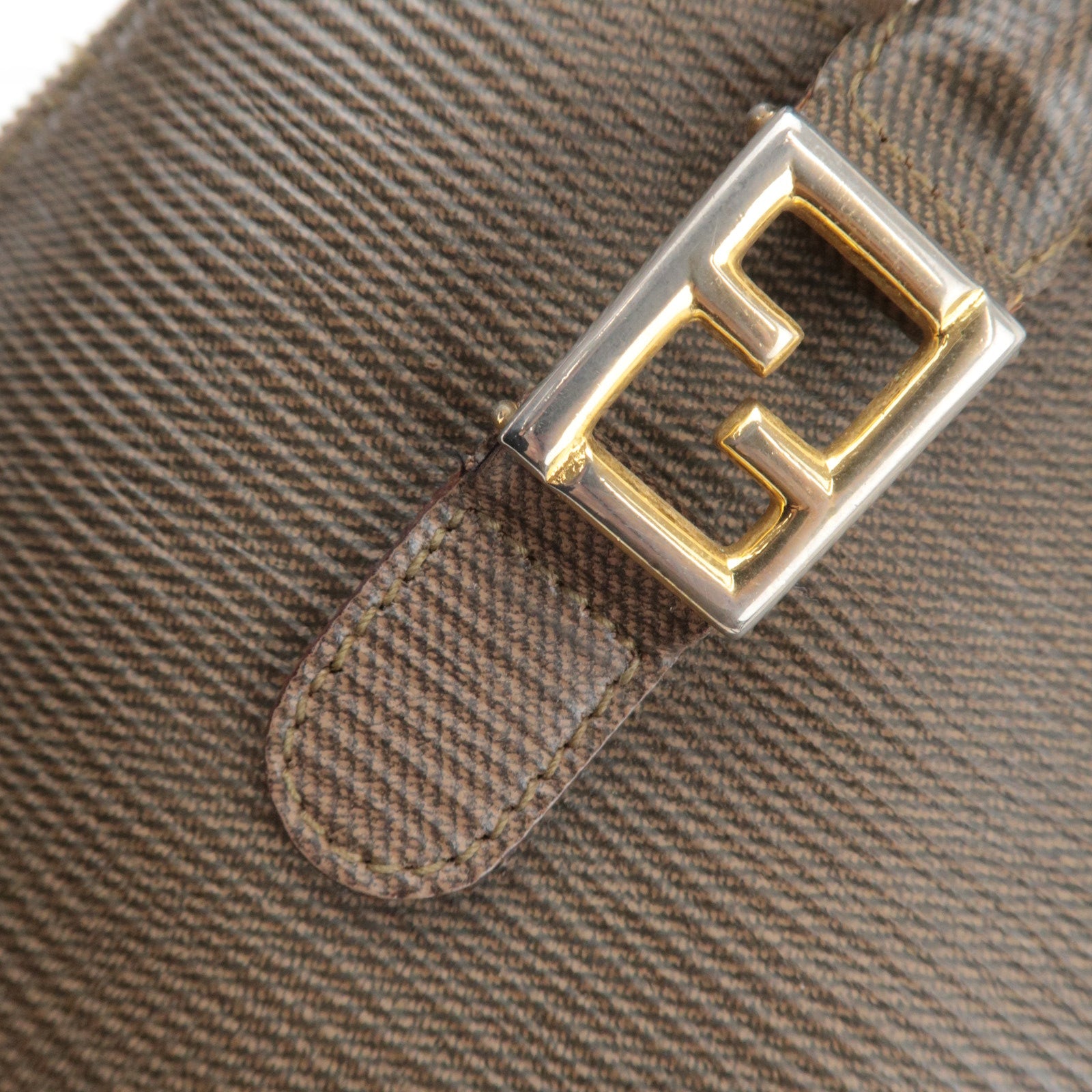 FENDI 2Way Leather Handbag Brown
