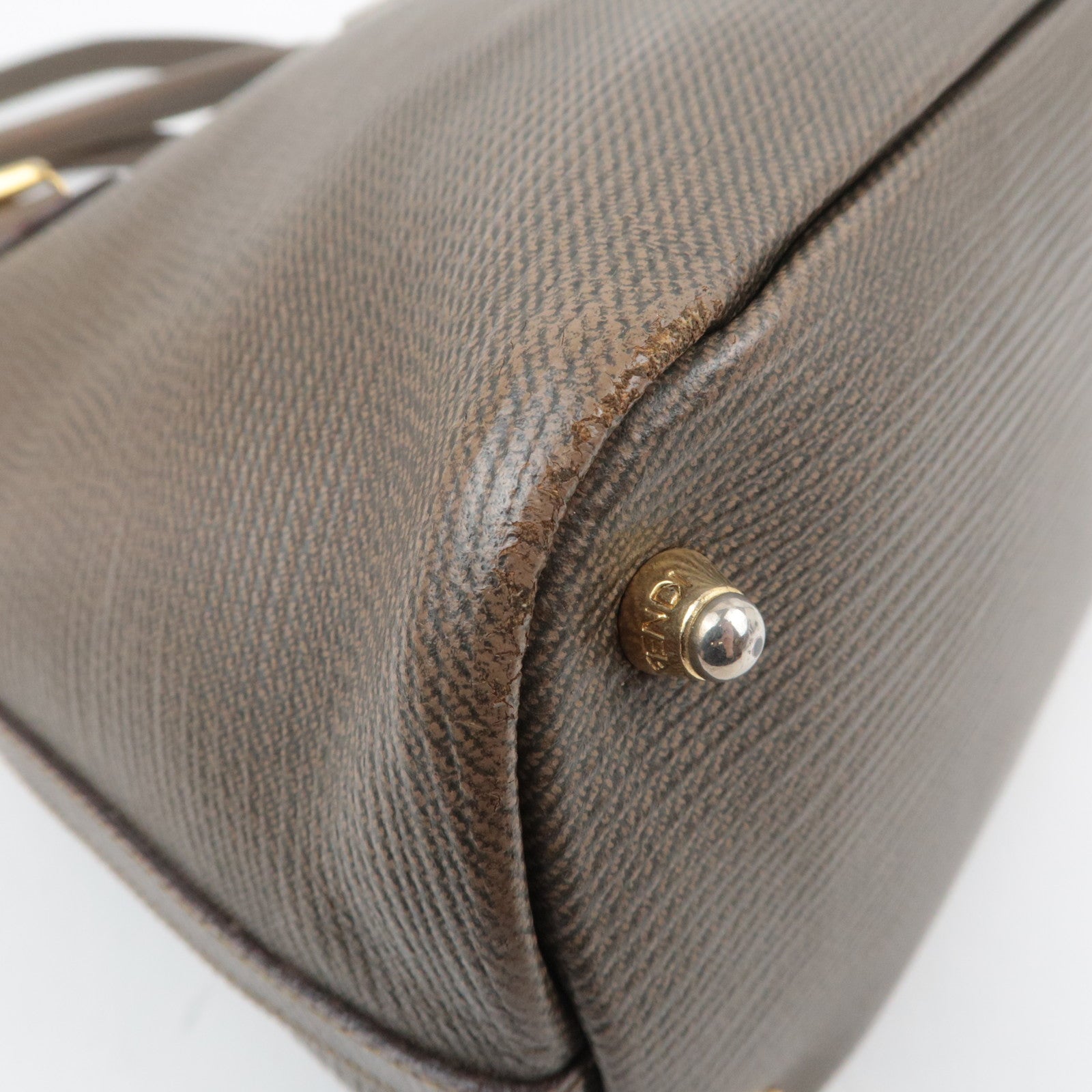 FENDI 2Way Leather Handbag Brown