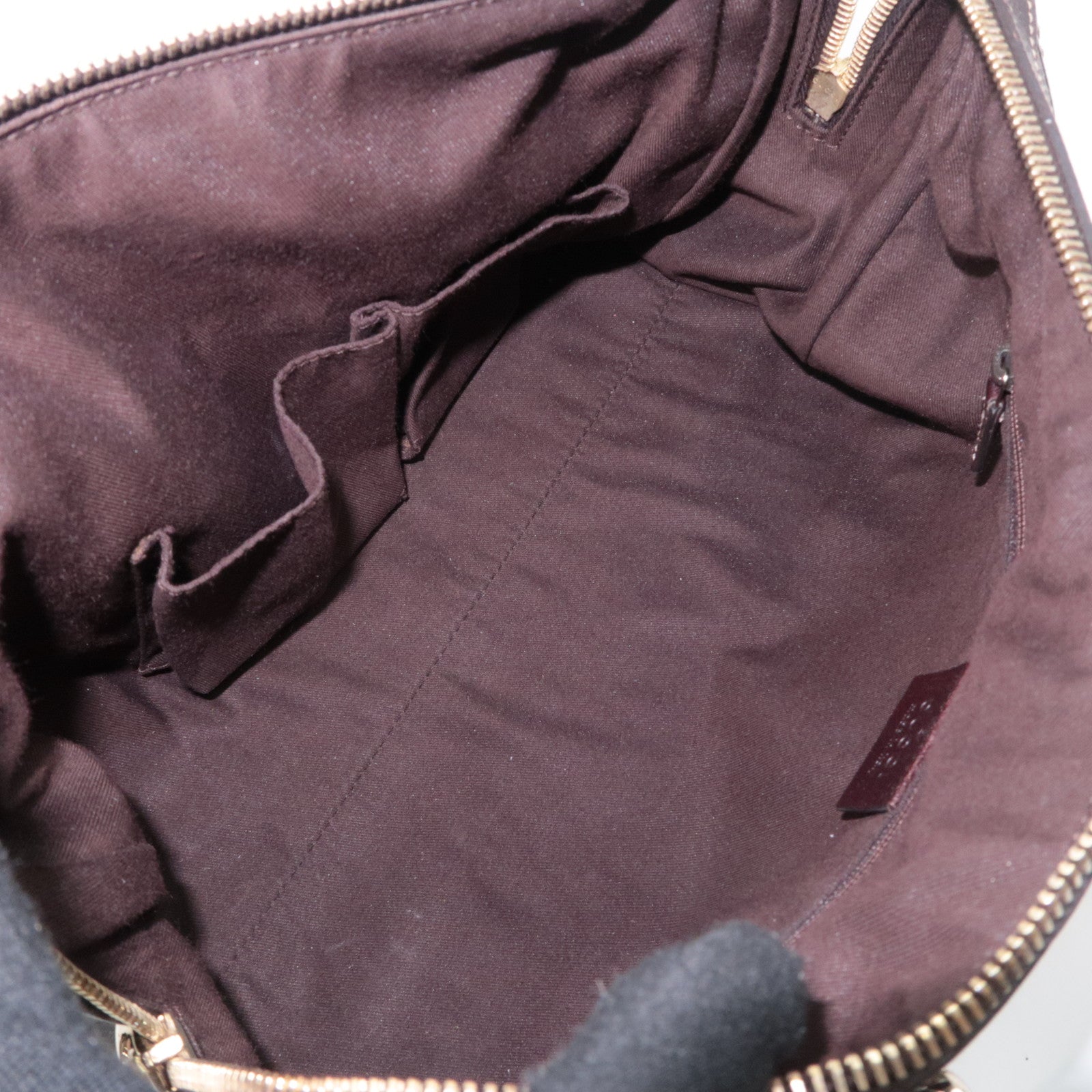 GUCCI Duchessa Leather Handbag Brown 181487