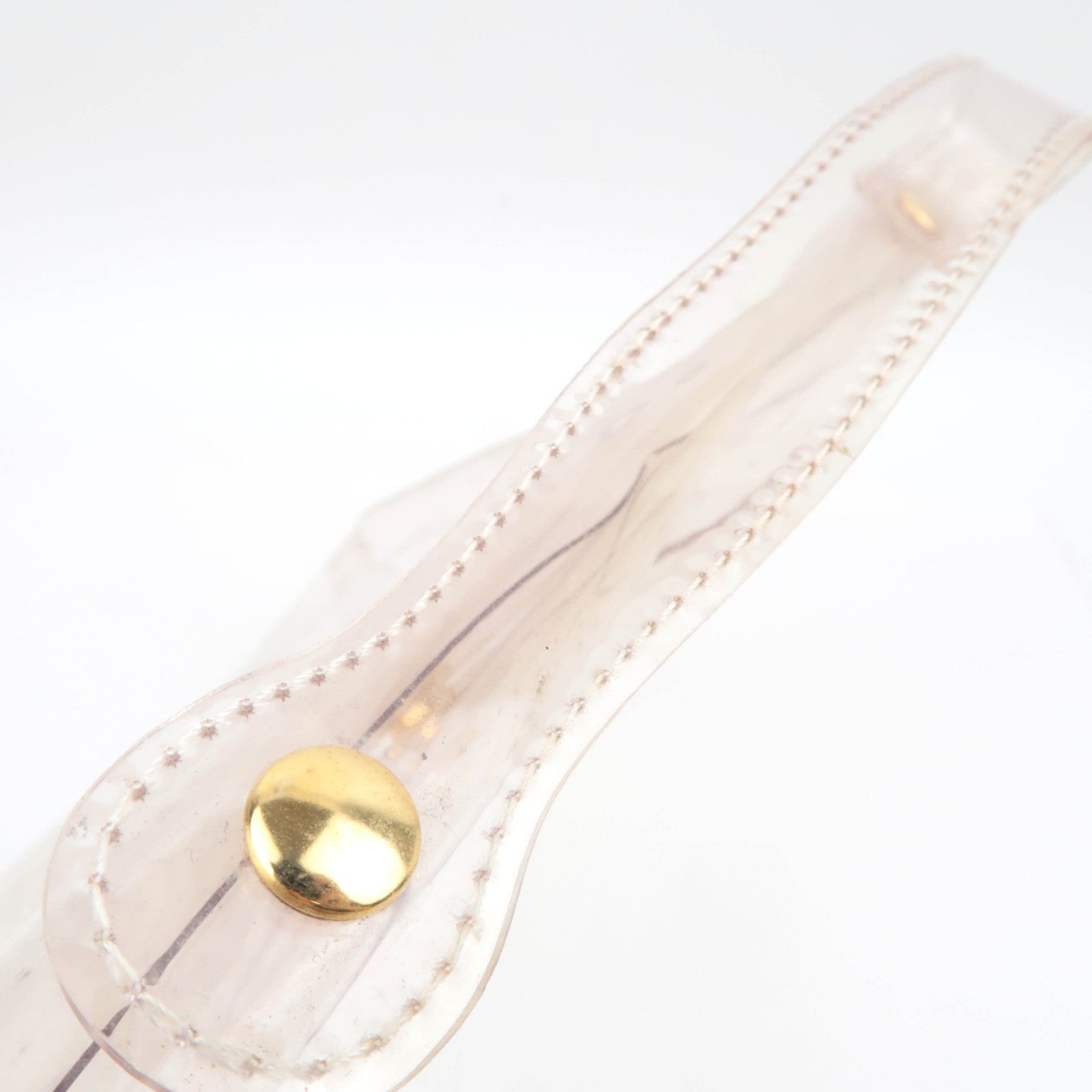 HERMES Vinyl Kelly Handbag Clear
