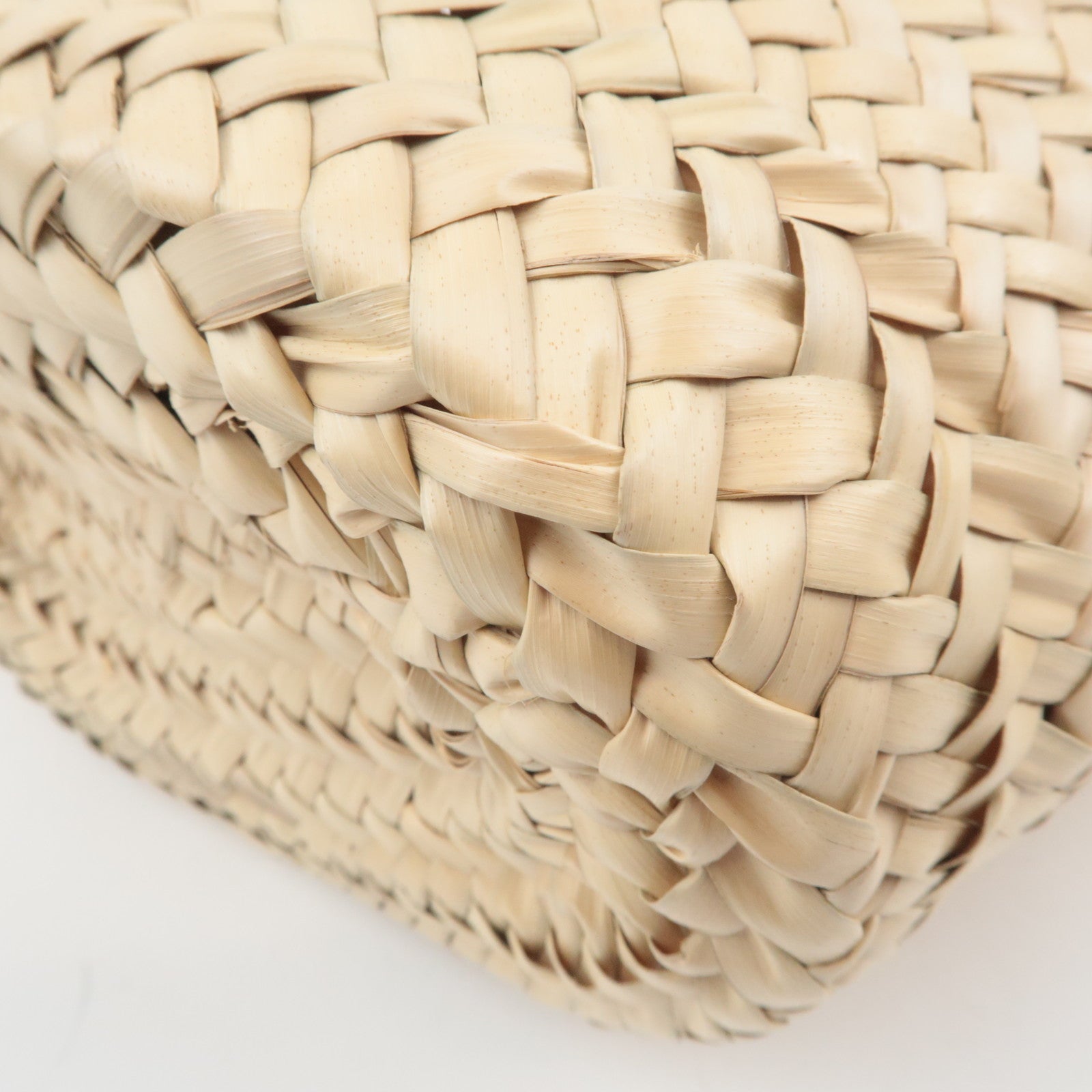 CELINE Triomphe Classic Panier 2Way Raffia Basket Bag Brown