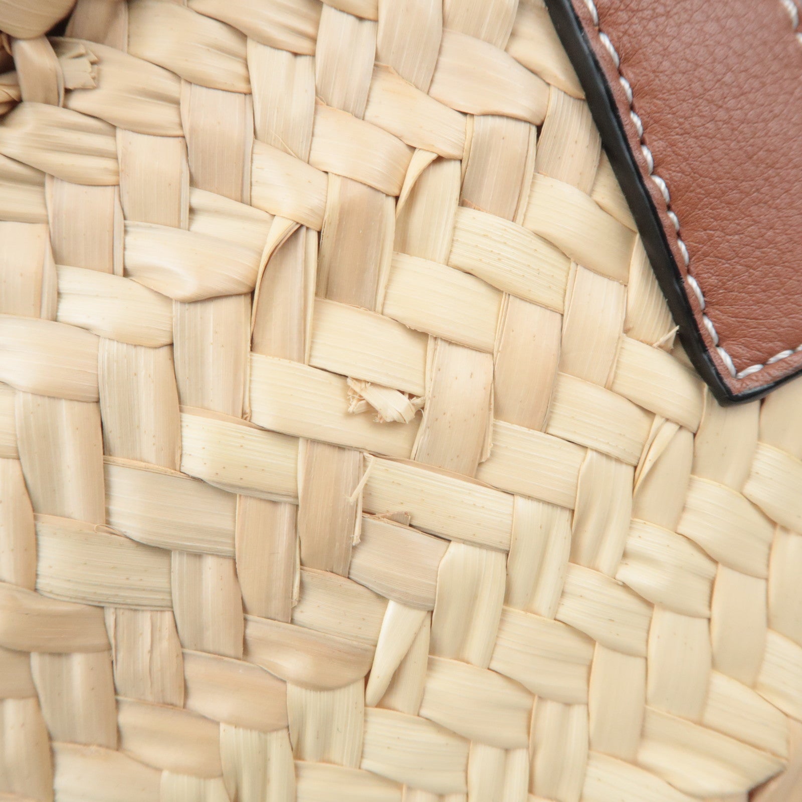 LOEWE Raffia Basket Bag Small Tan