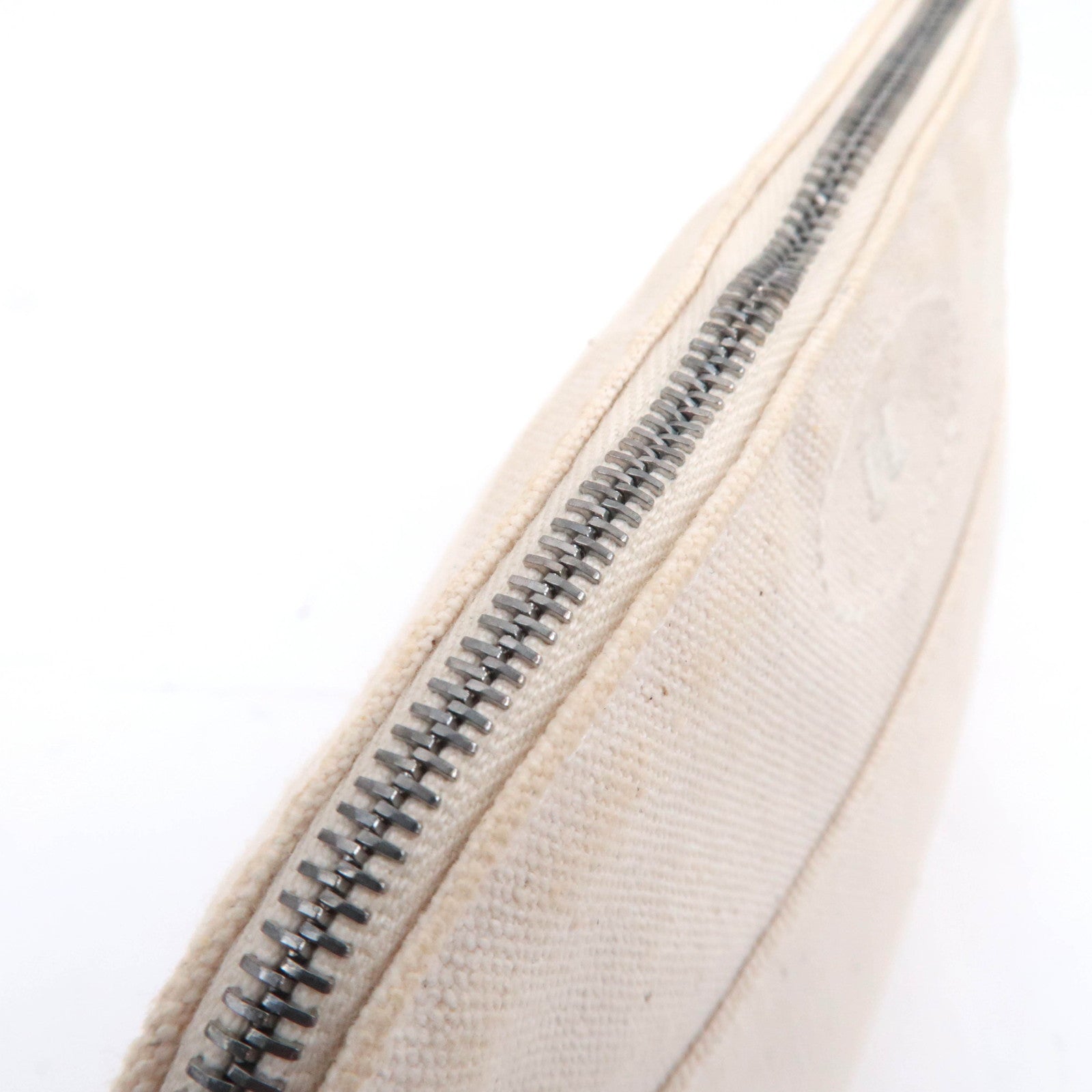 HERMES Bolide Pouch Mini 20 Canvas Leather Ivory