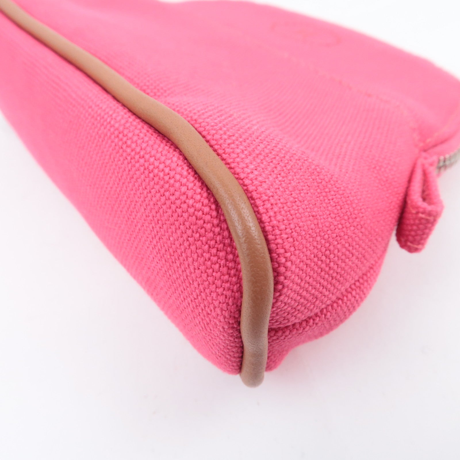HERMES Bolide Pouch Mini Mini 15 Canvas Leather Pink