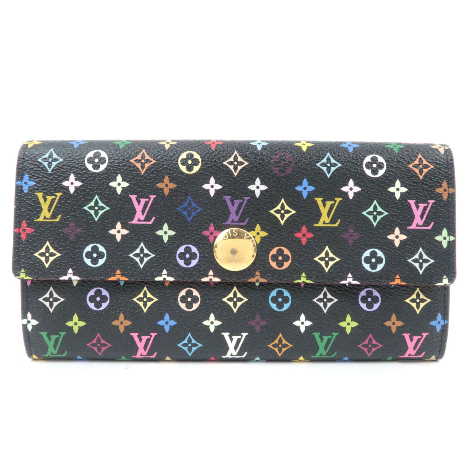 Louis Vuitton Monogram Multicolor Portefeuille Sarah Long Wallet Noir Grenade M9353389999
