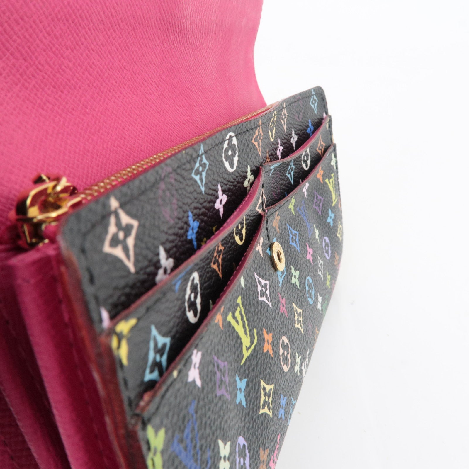 Louis Vuitton Monogram Multicolor Portefeuille Sarah Long Wallet Noir Grenade M93533