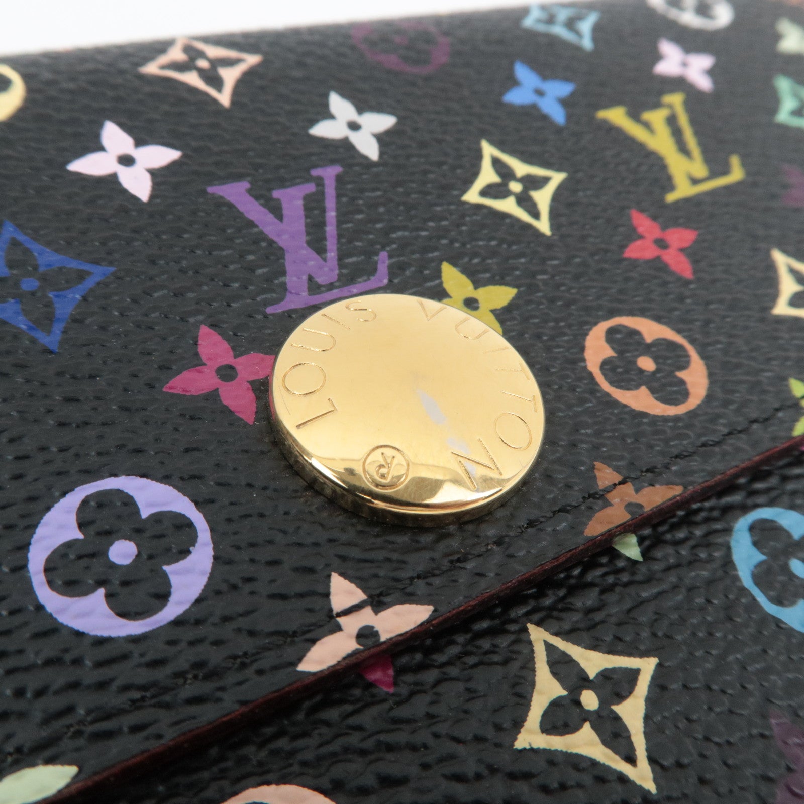 Louis Vuitton Monogram Multicolor Portefeuille Sarah Long Wallet Noir Grenade M93533