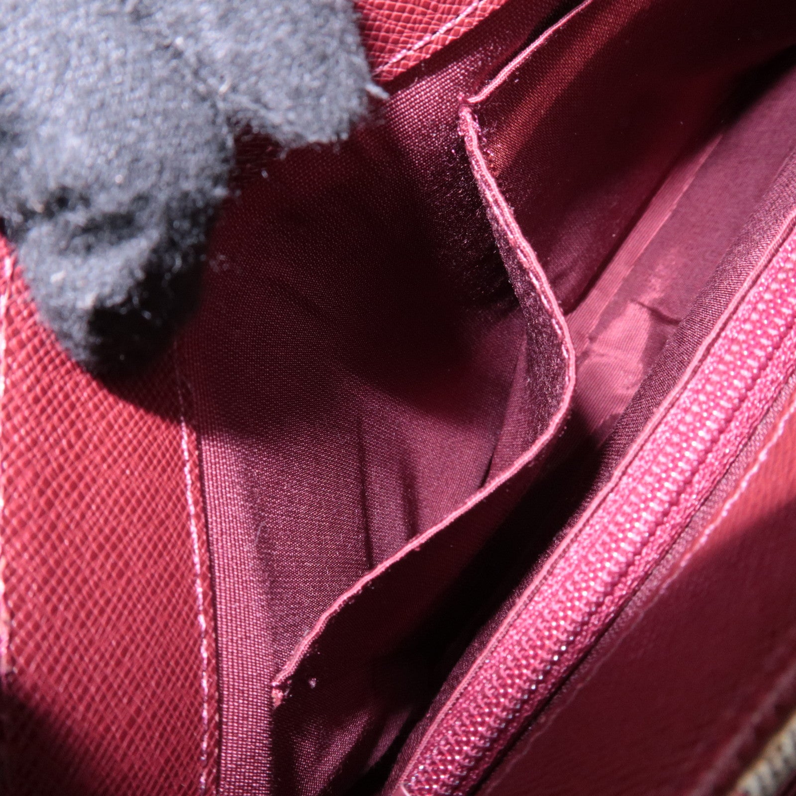BURBERRY Nova Plaid Canvas Leather Shoulder Bag Beige Bordeaux