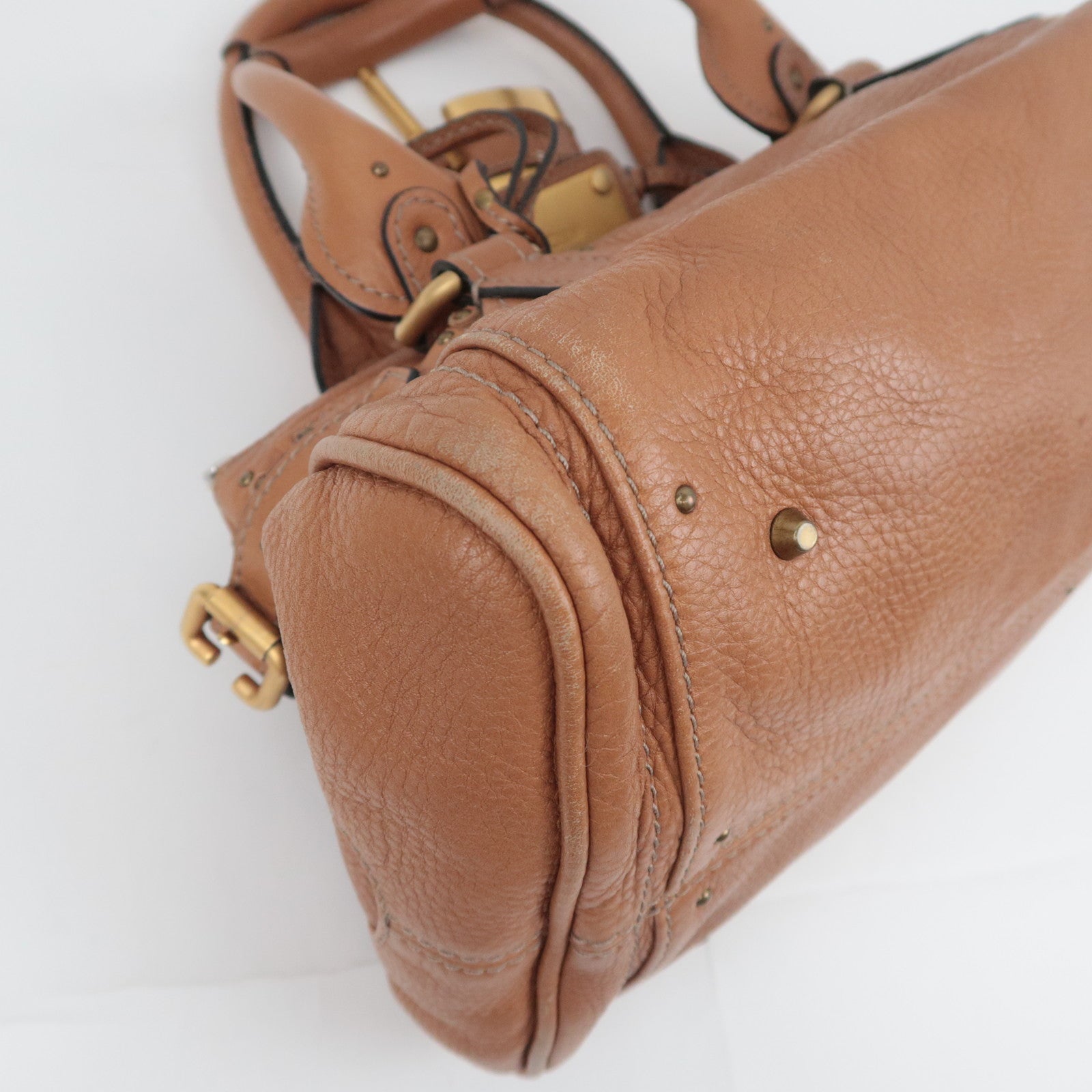 Chloe Paddington Leather Handbag Brown