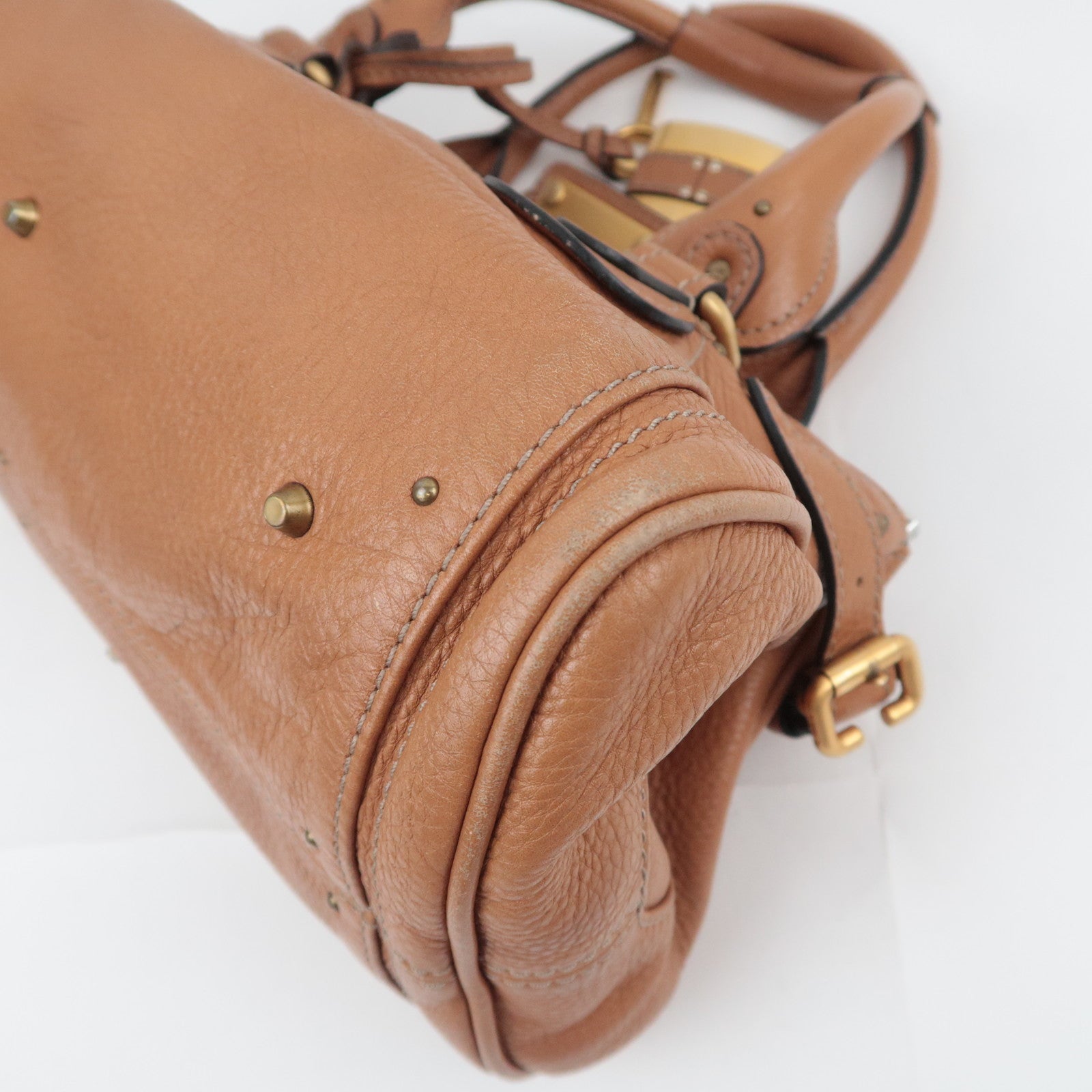 Chloe Paddington Leather Handbag Brown