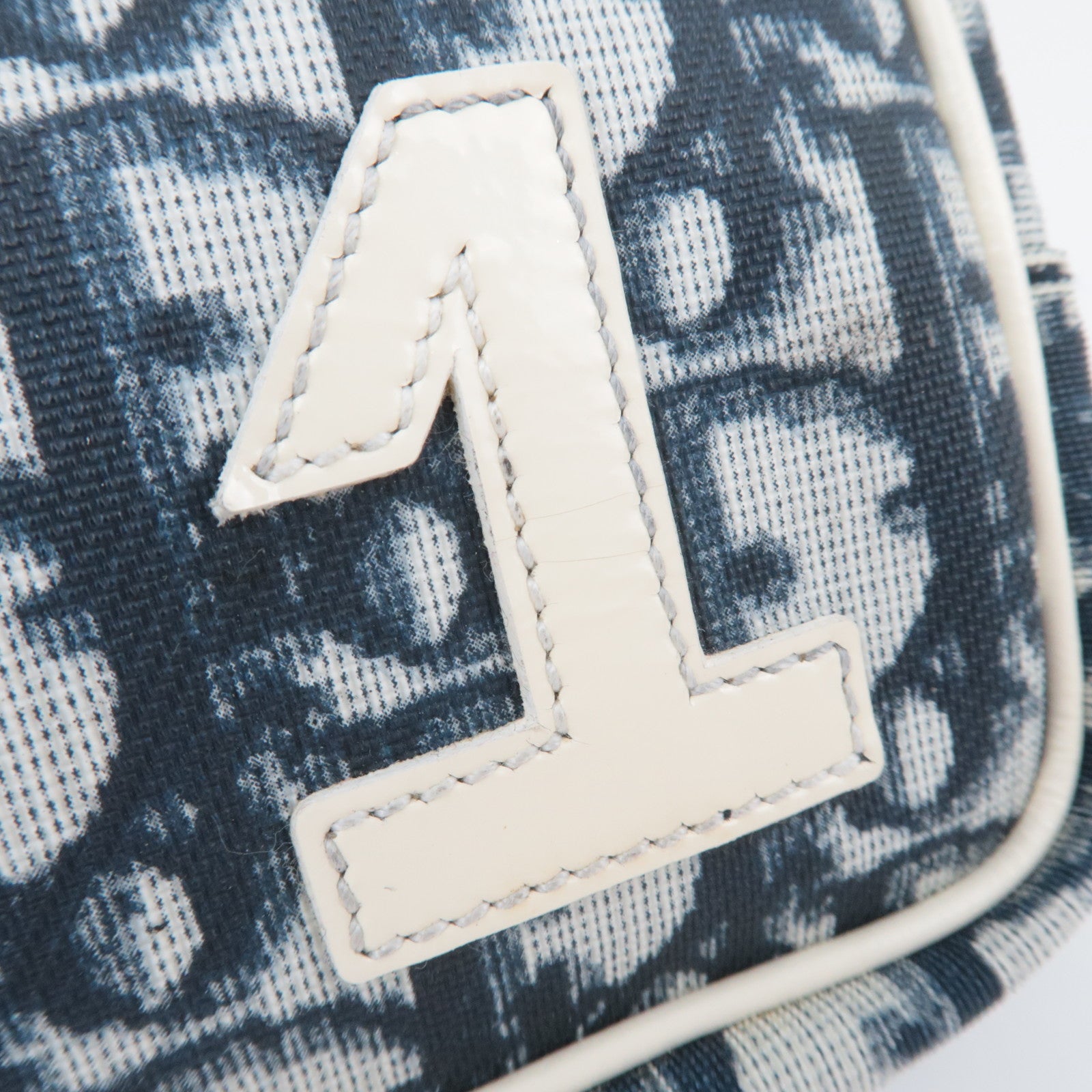 Christian Dior Trotter No.1 PVC Patent Pouch Navy White