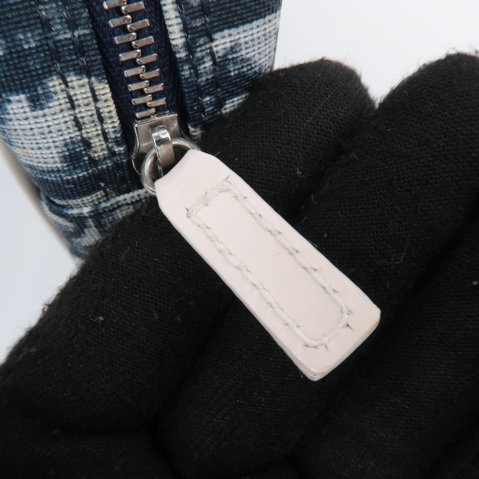 Christian Dior Trotter No.1 PVC Patent Pouch Navy White