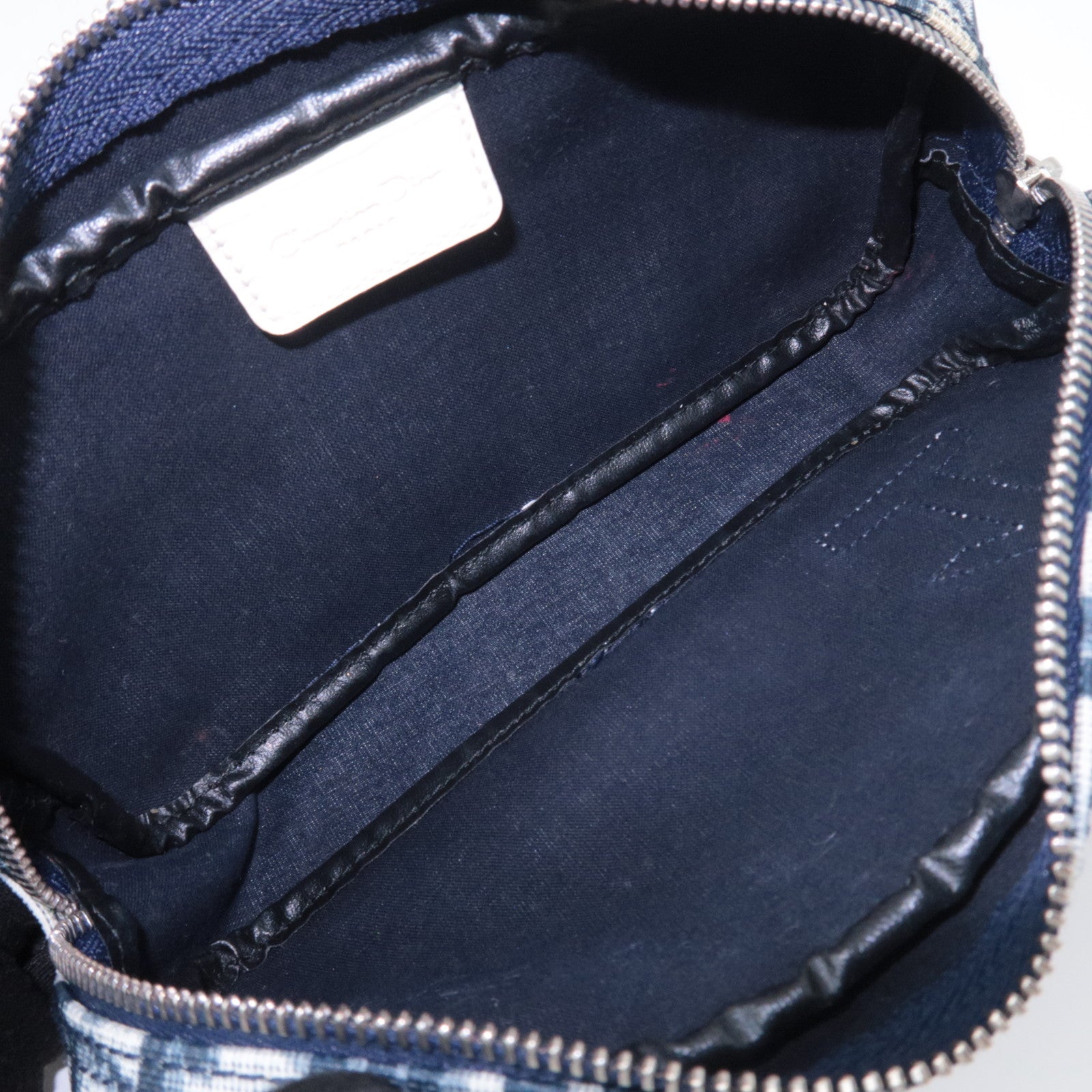 Christian Dior Trotter No.1 PVC Patent Pouch Navy White