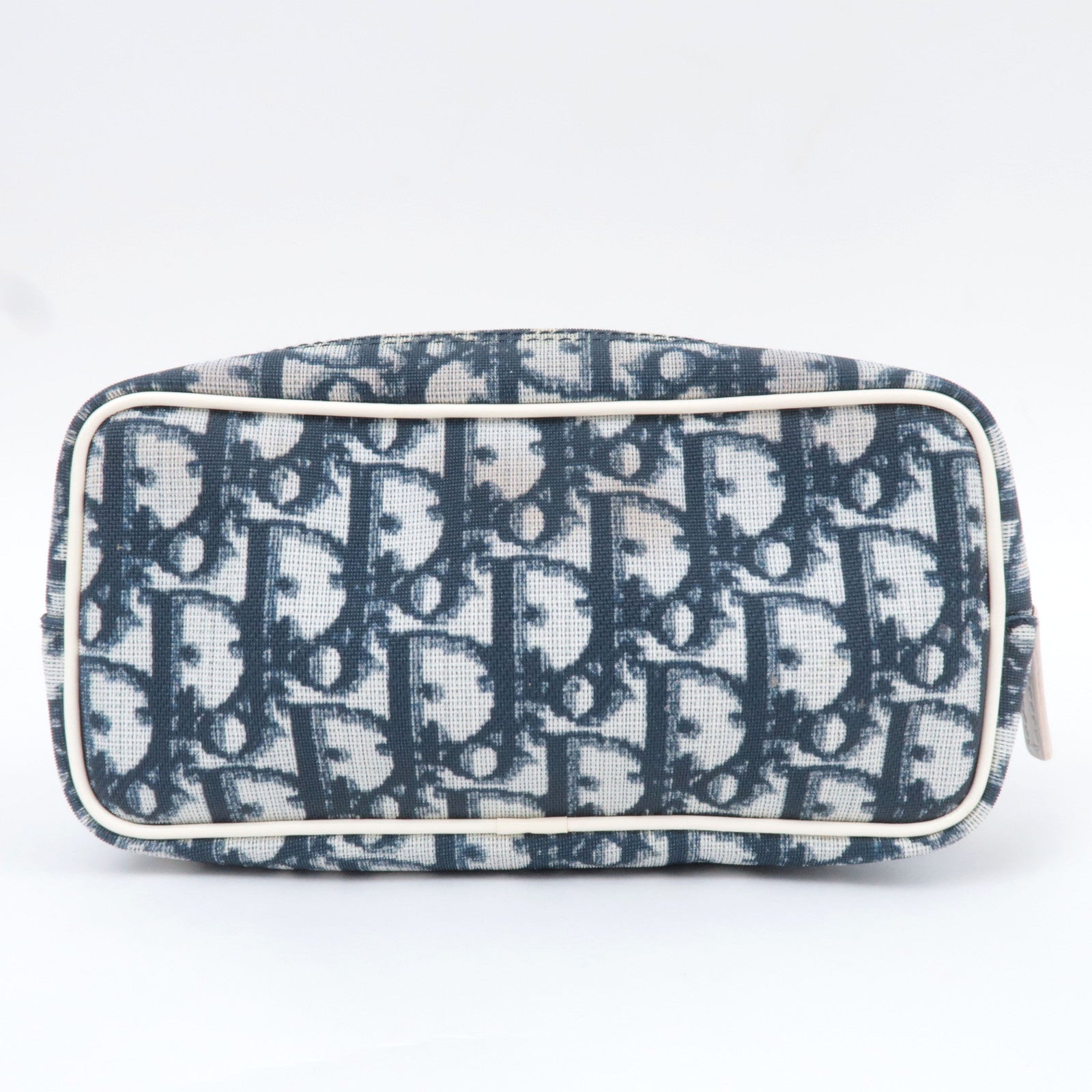 Christian Dior Trotter No.1 PVC Patent Pouch Navy White