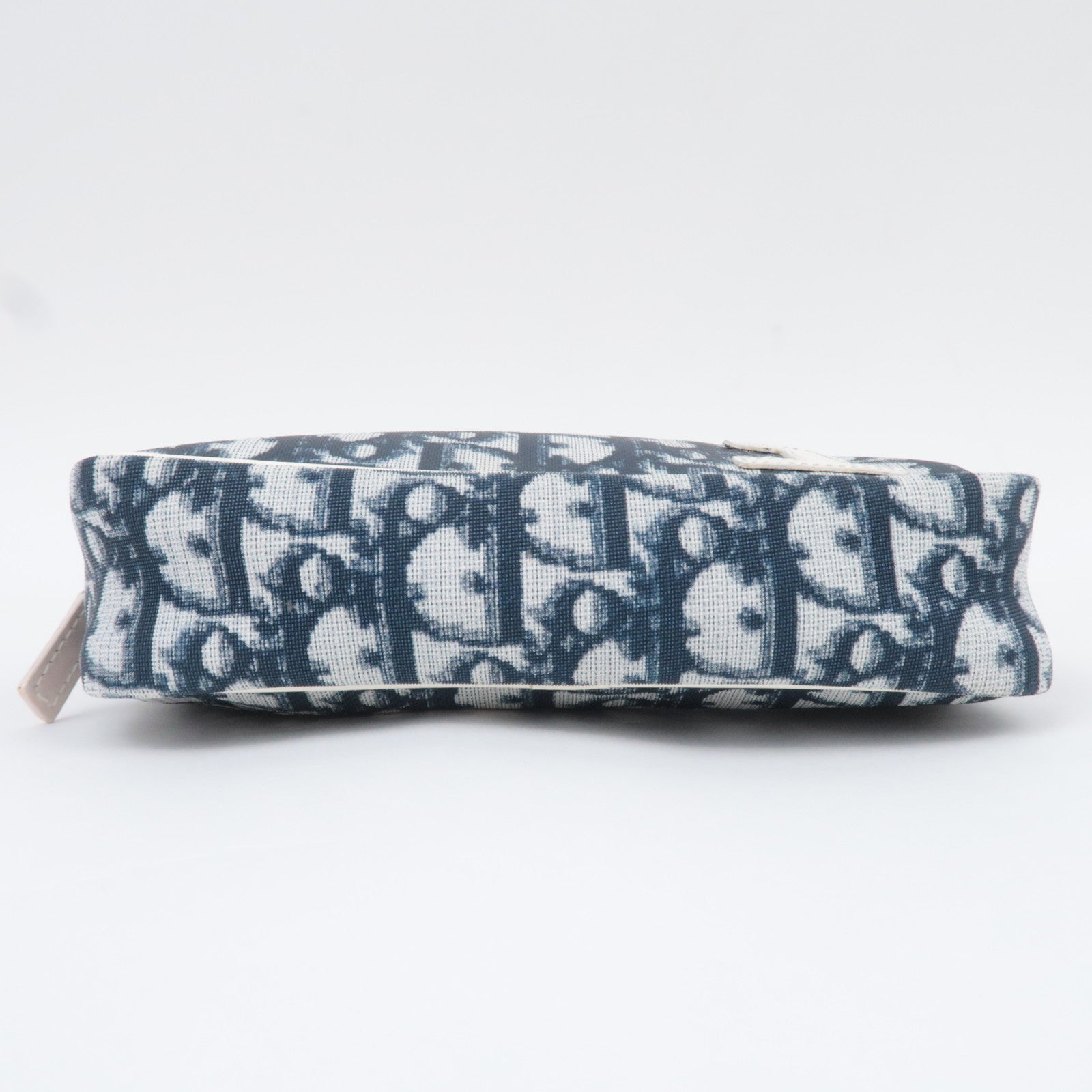 Christian Dior Trotter No.1 PVC Patent Pouch Navy White