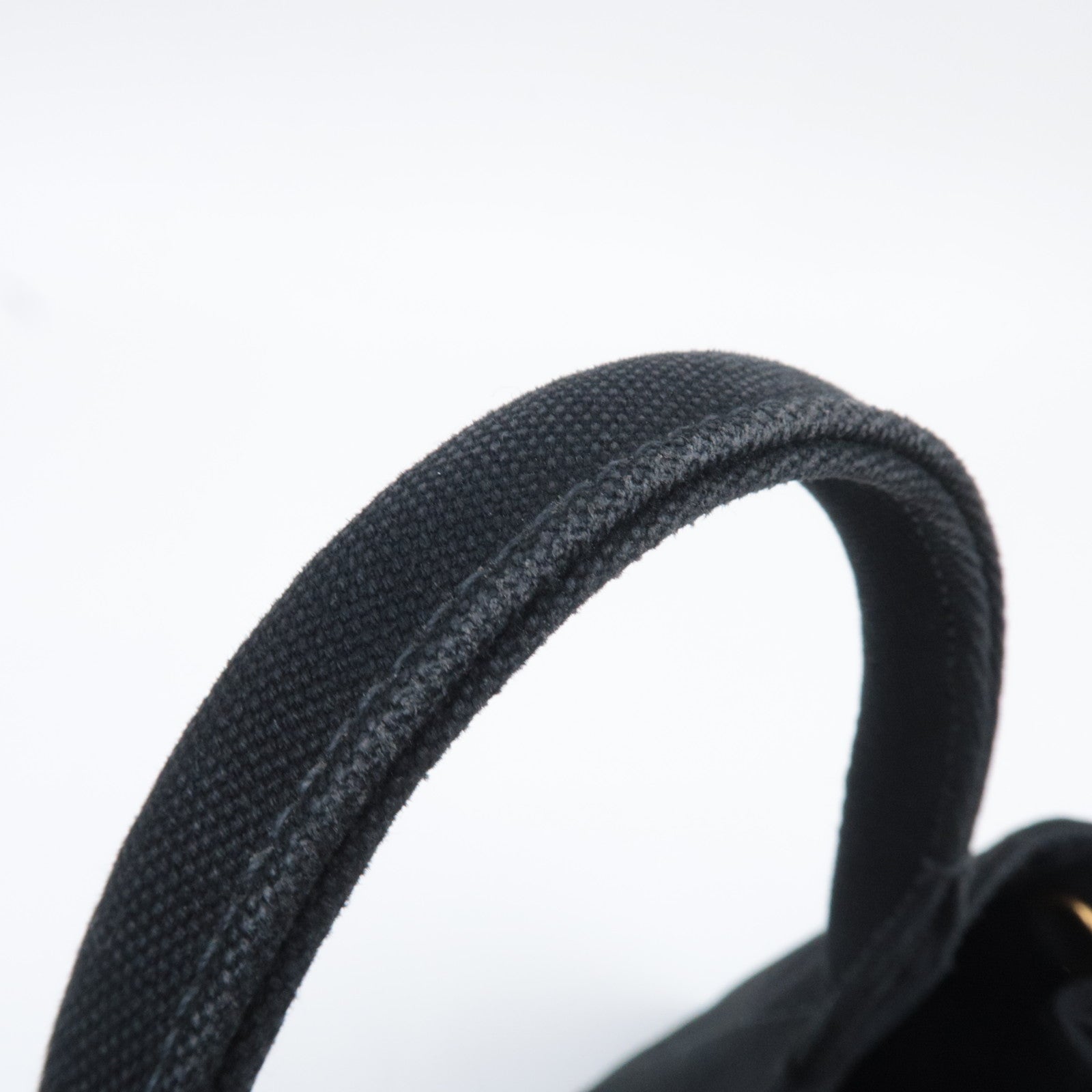 PRADA Canapa Mini 2Way Canvas Tote Bag Black 1BG439