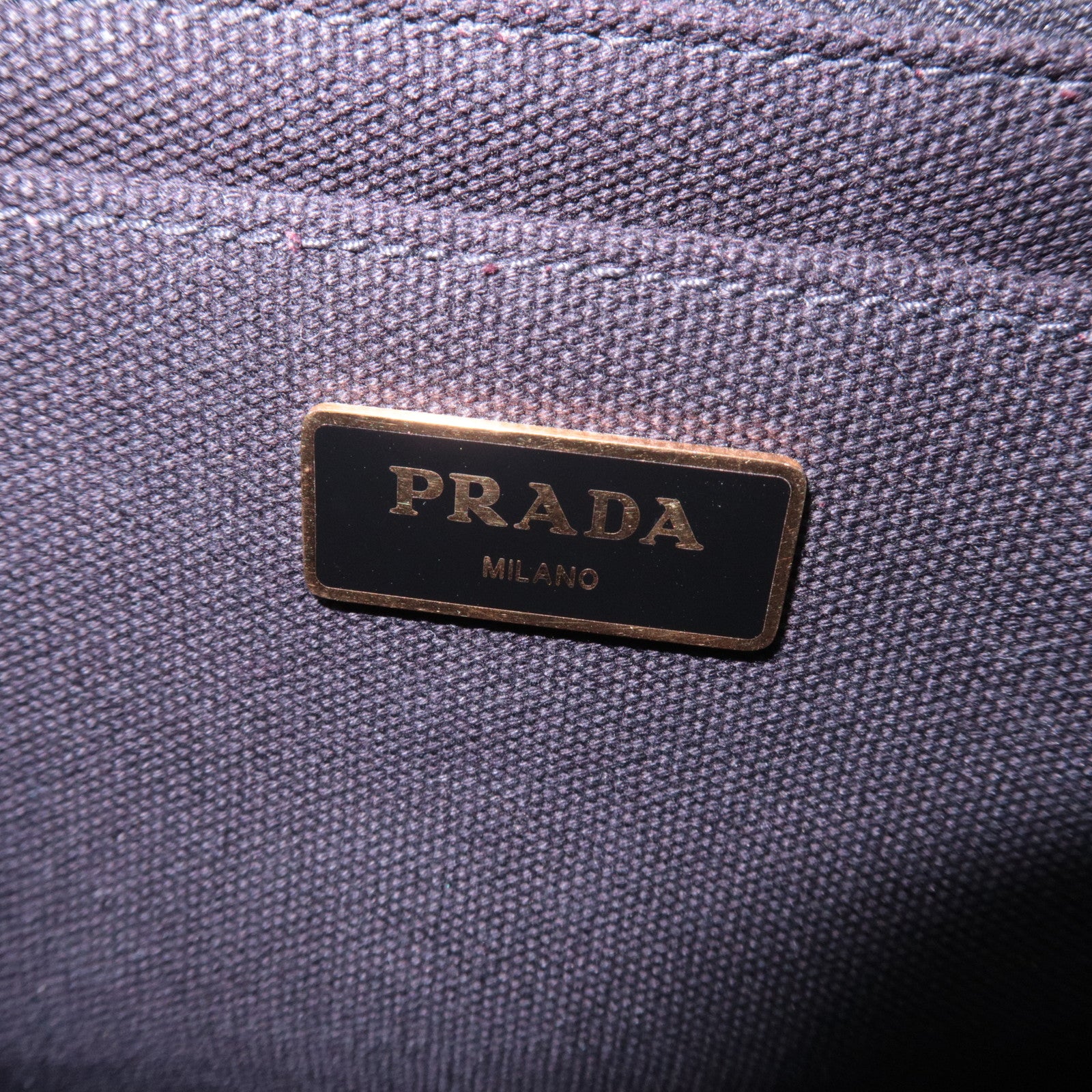 PRADA Canapa Mini 2Way Canvas Tote Bag Black 1BG439