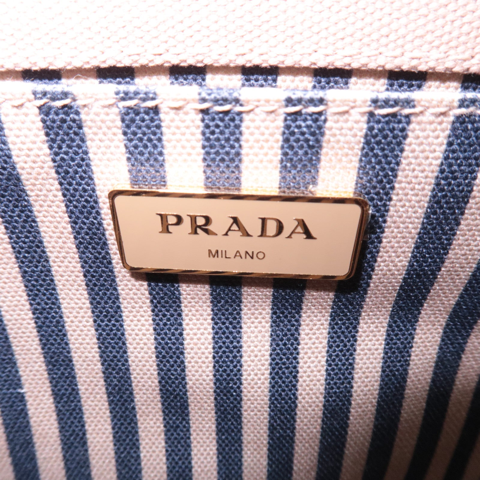 PRADA Canapa Mini 2Way Canvas Tote Bag Beige 1BG439