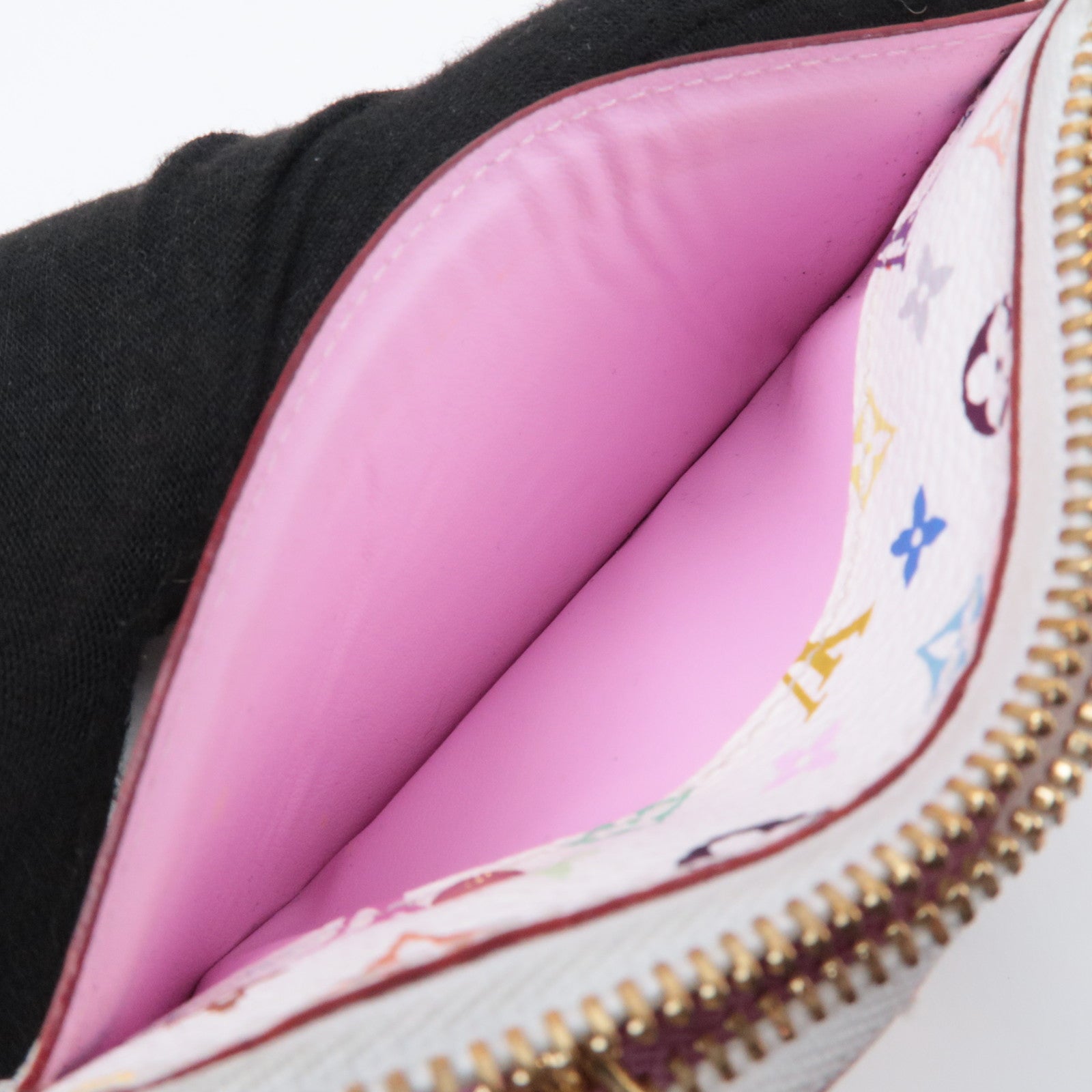 Louis Vuitton Monogram Multicolor Pochette Cles Coin Case Blanc M93734