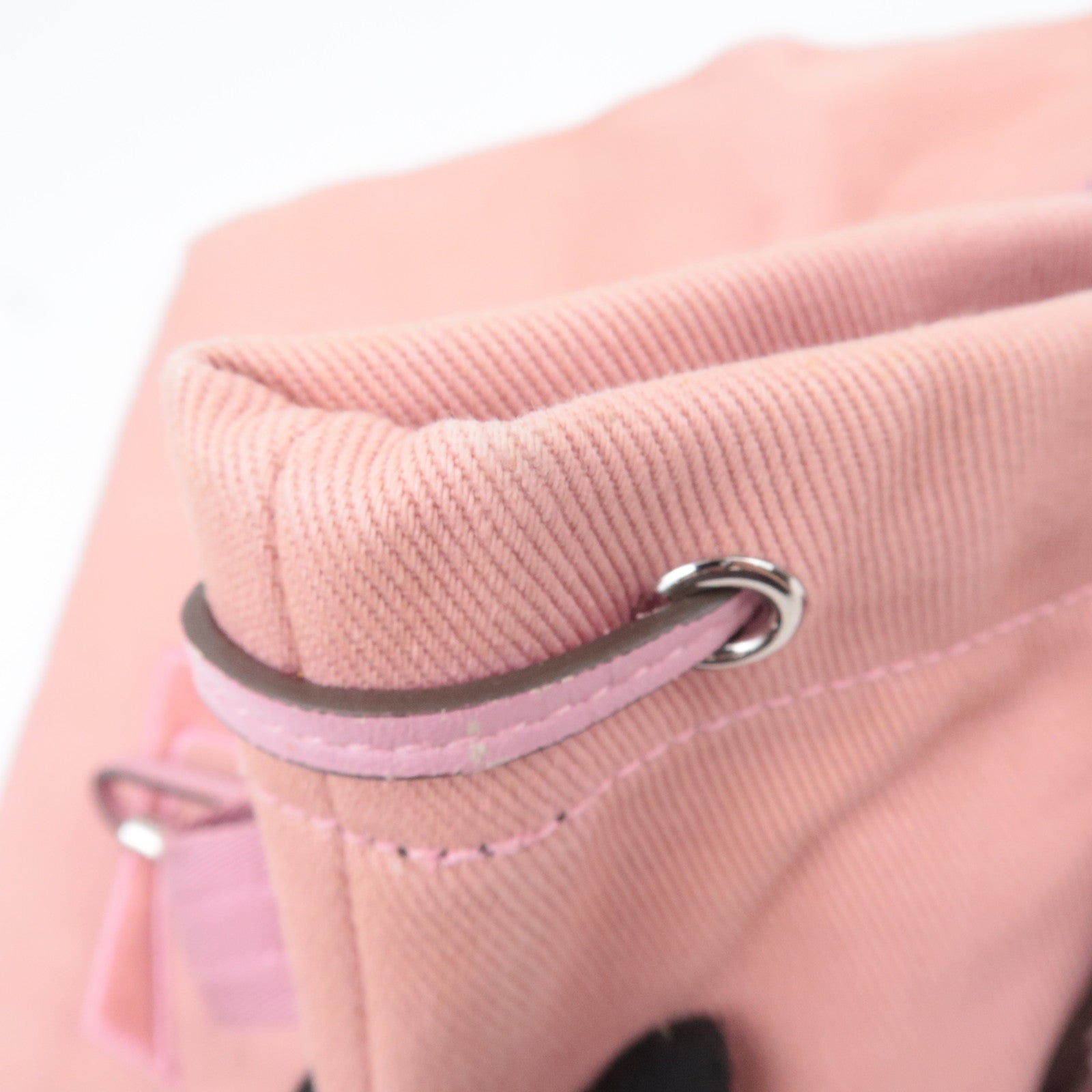 SAINT LAURENT YSL Kahala Canvas Velour Tote Bag Pink 121631