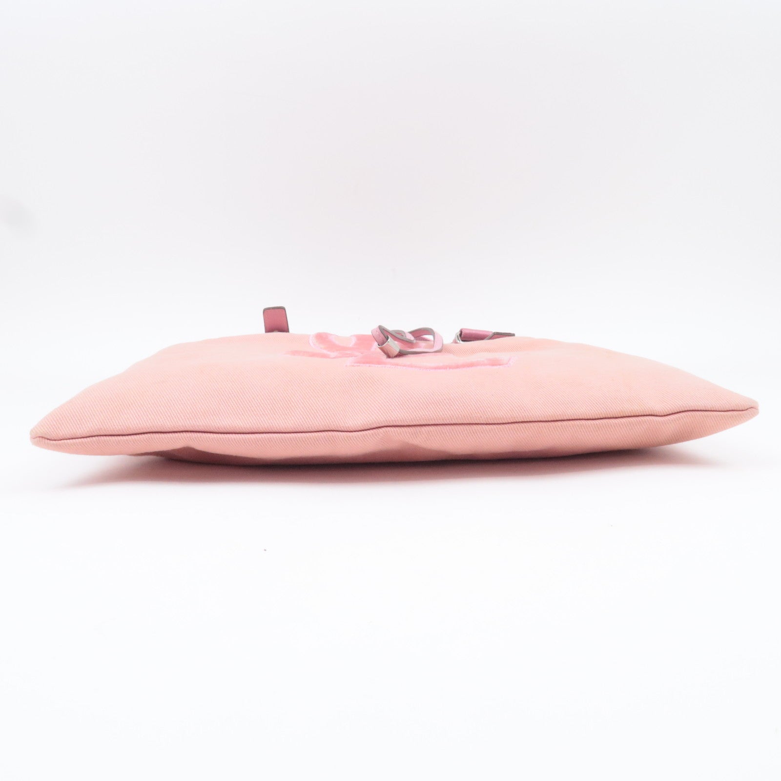 SAINT LAURENT YSL Kahala Canvas Velour Tote Bag Pink 121631