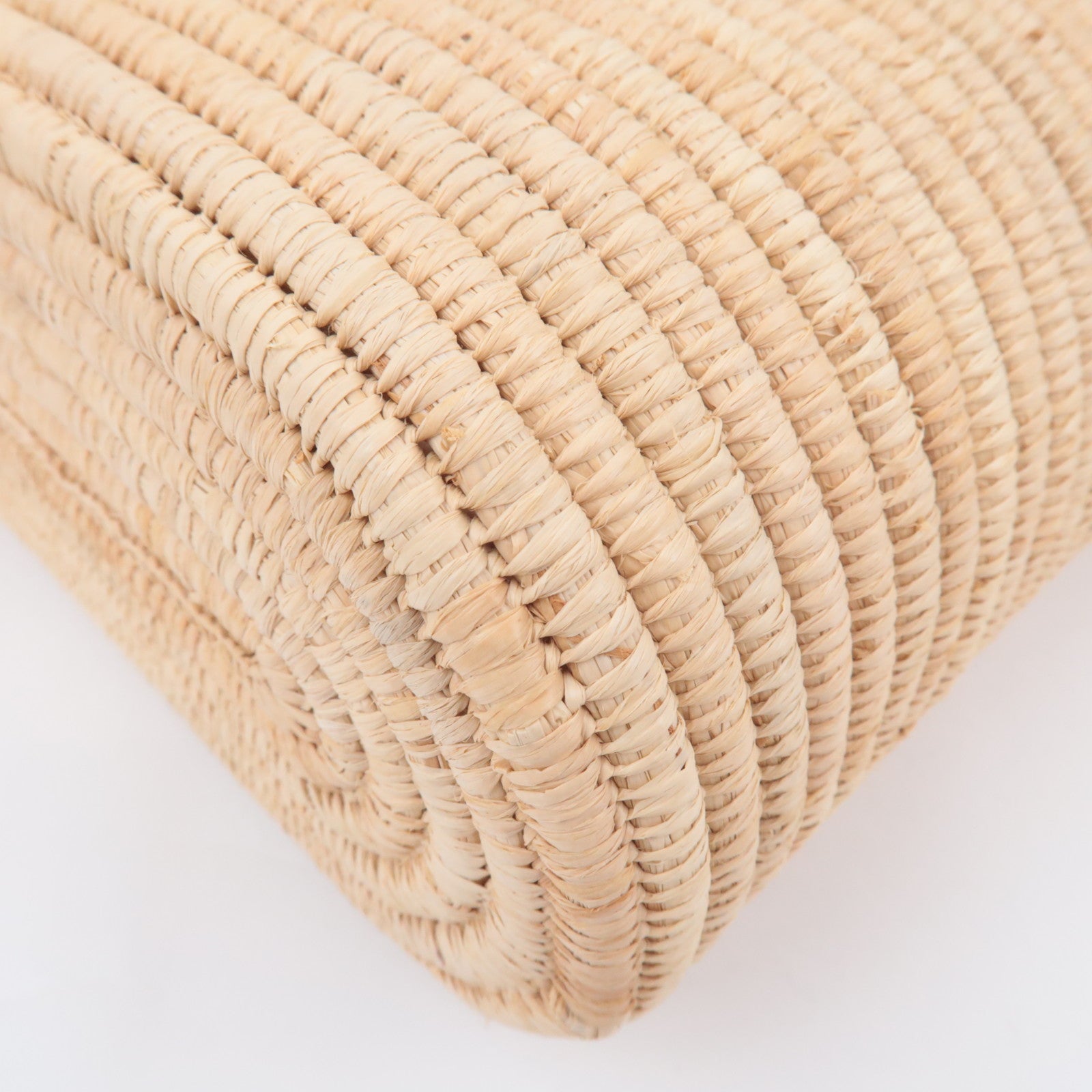 LOEWE Square Basket Bag Small Raffia Handbag Tan
