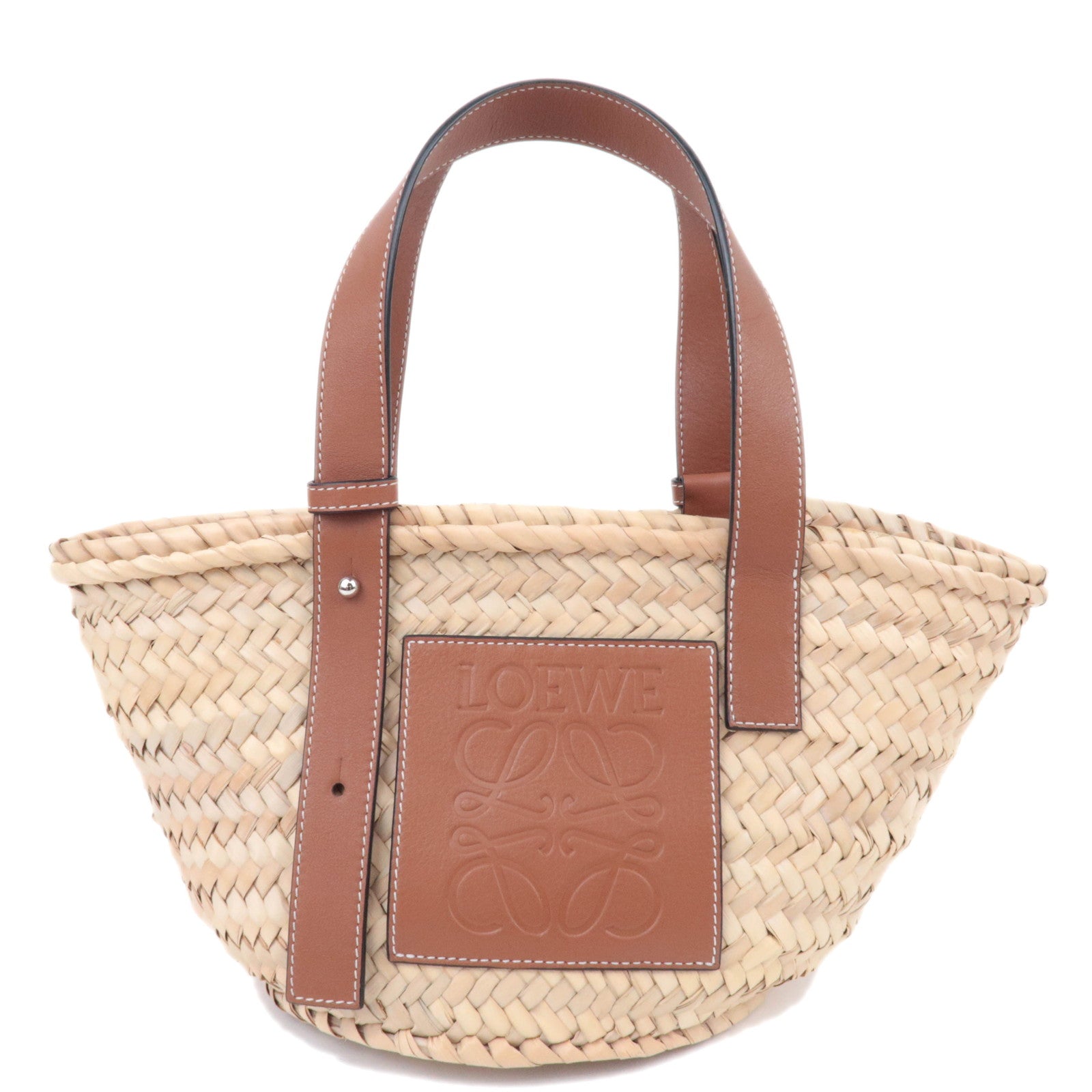 LOEWE Small Basket Bag Raffia Tan90126