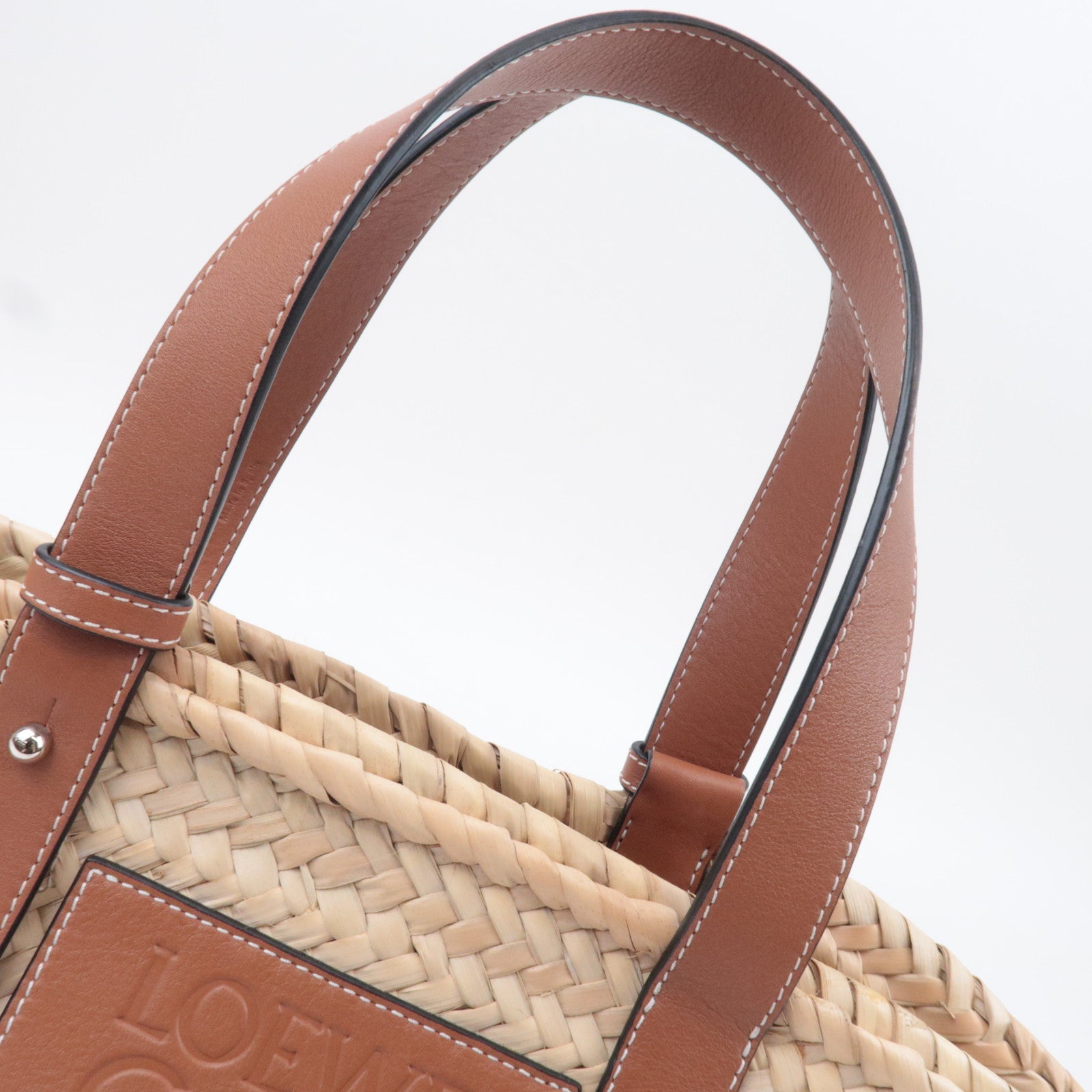 LOEWE Small Basket Bag Raffia Tan