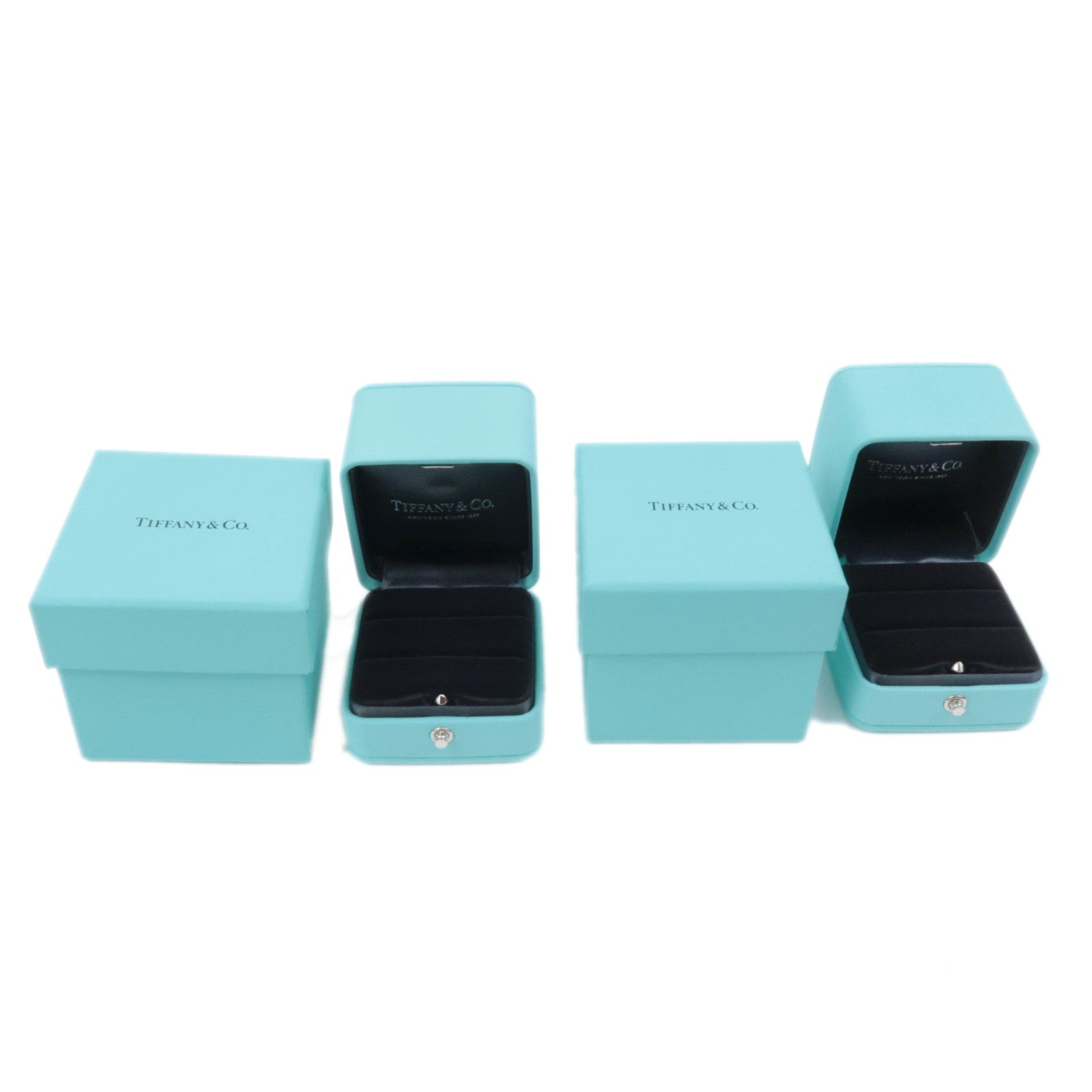 Tiffany Set of 2 Jewelry Boxes For 2 Rings Tiffany Blue90130