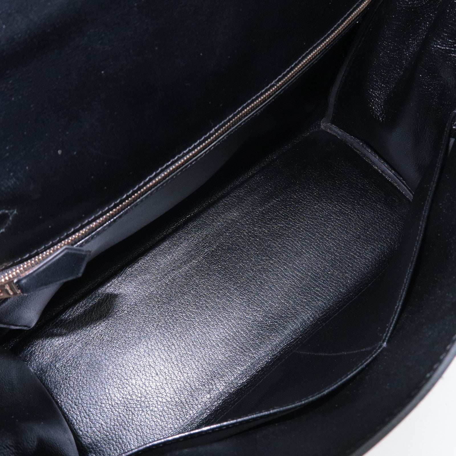 HERMES Kelly 32 □B Stamp (1998) Box Calf Black