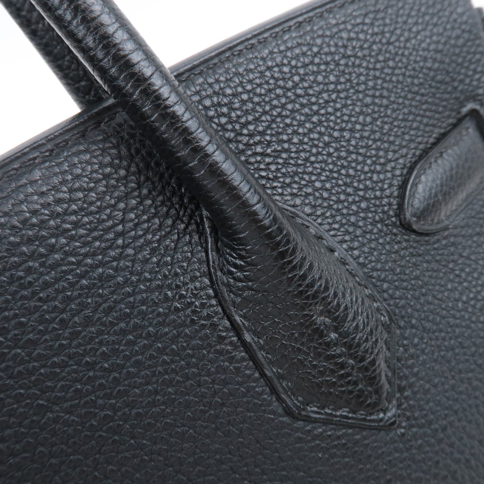 HERMES Birkin 30 □G Stamp (2003) Togo Black Gold HDW