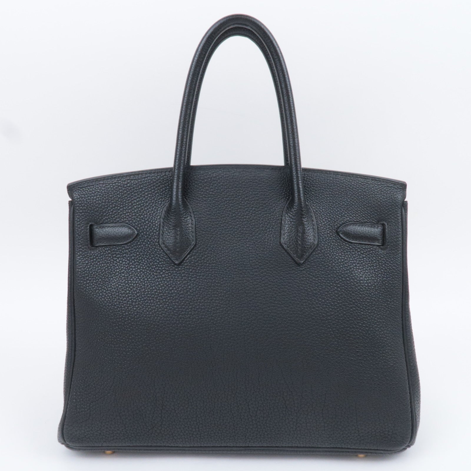 HERMES Birkin 30 □G Stamp (2003) Togo Black Gold HDW