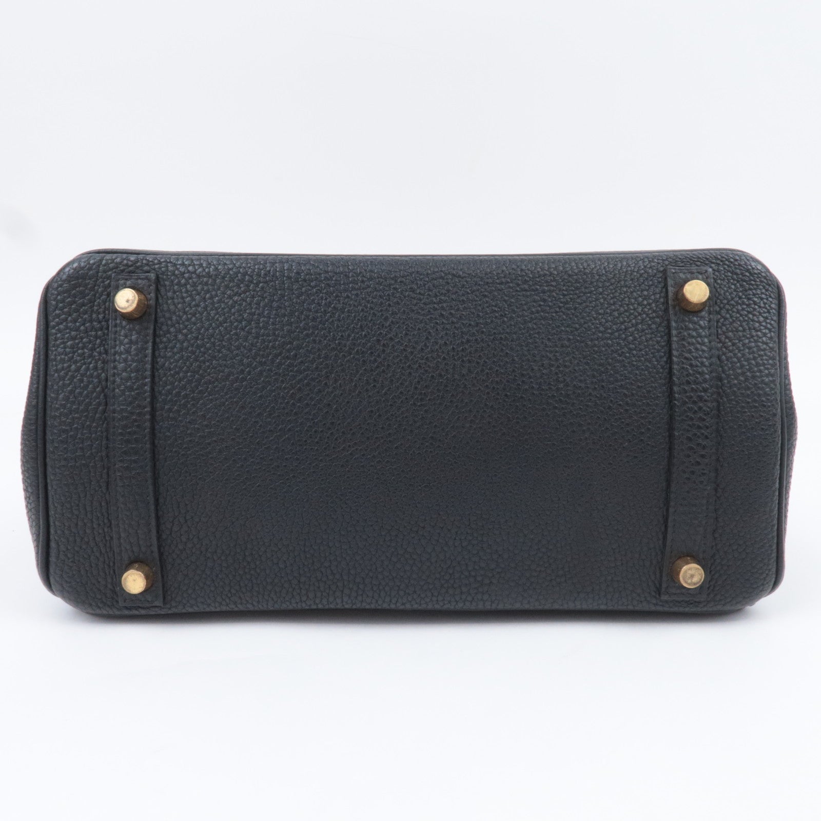 HERMES Birkin 30 □G Stamp (2003) Togo Black Gold HDW
