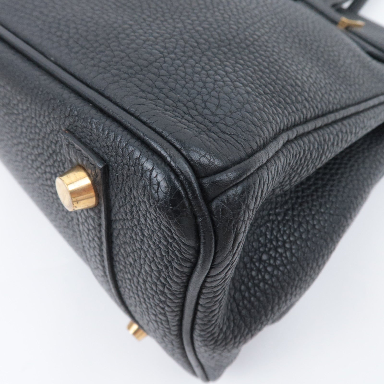 HERMES Birkin 30 □G Stamp (2003) Togo Black Gold HDW