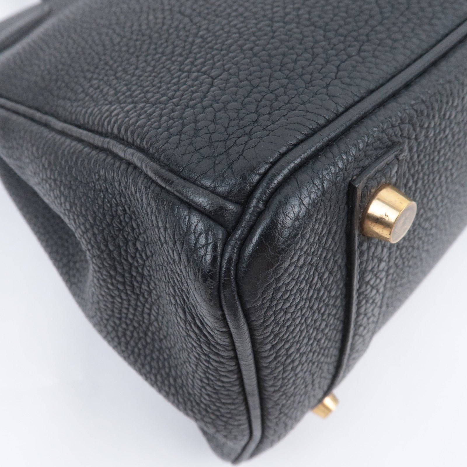 HERMES Birkin 30 □G Stamp (2003) Togo Black Gold HDW