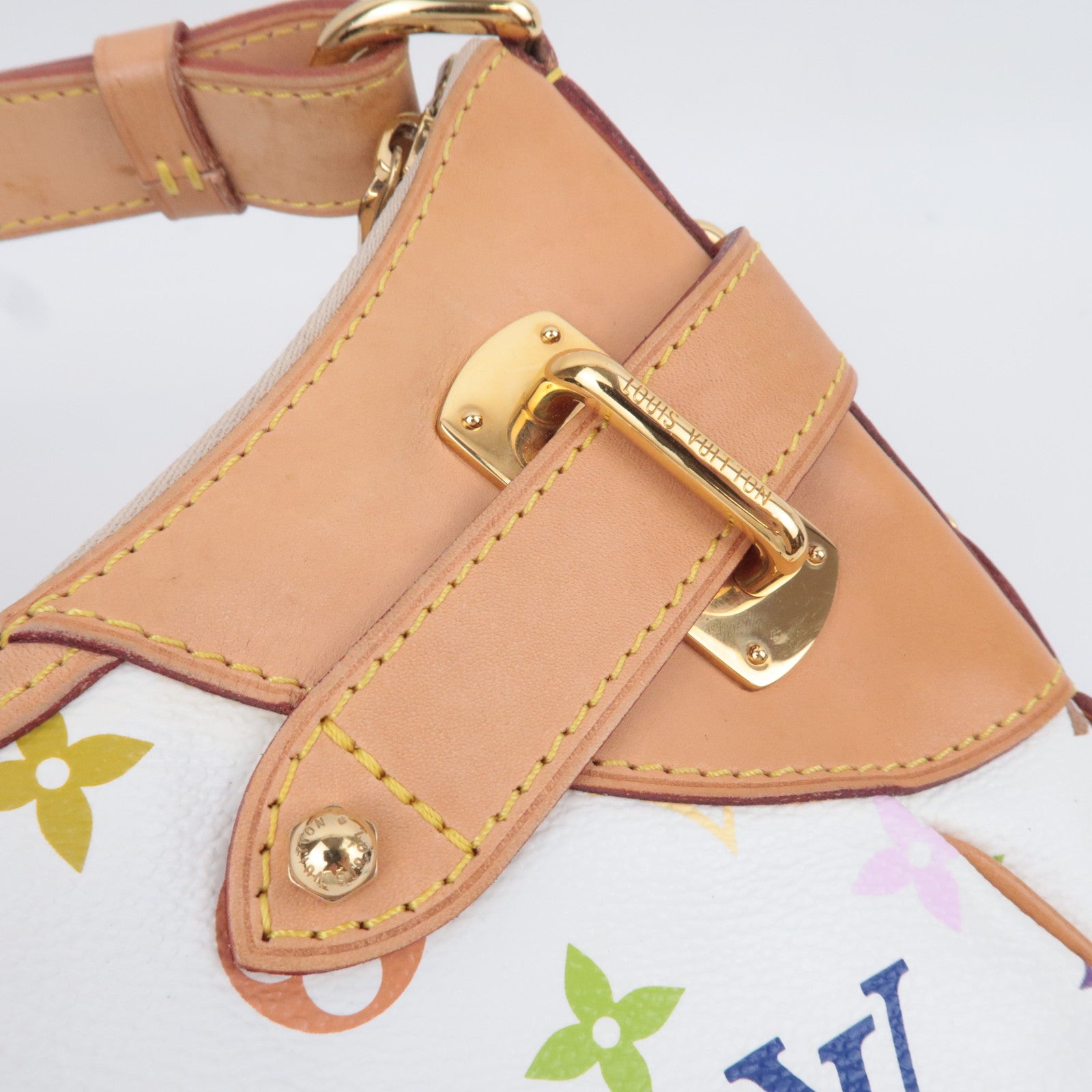 Louis Vuitton Monogram Multicolor Greta Shoulder Bag Blanc M40195