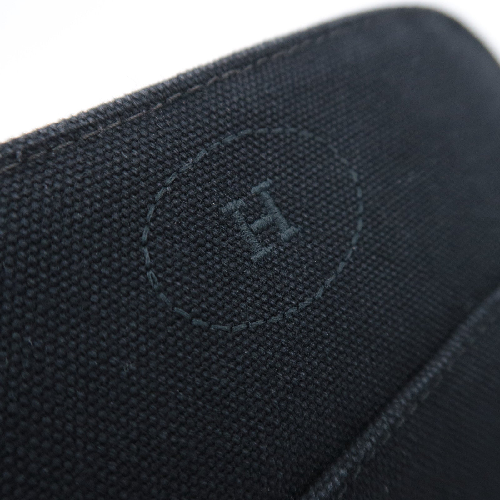 HERMES Bolide Pouch Mini 20 Canvas Leather Black