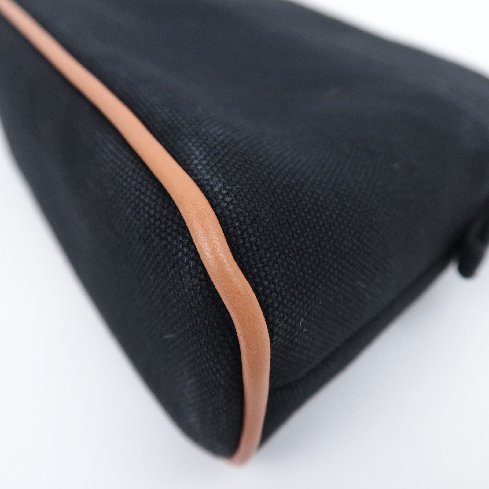 HERMES Bolide Pouch Mini 20 Canvas Leather Black