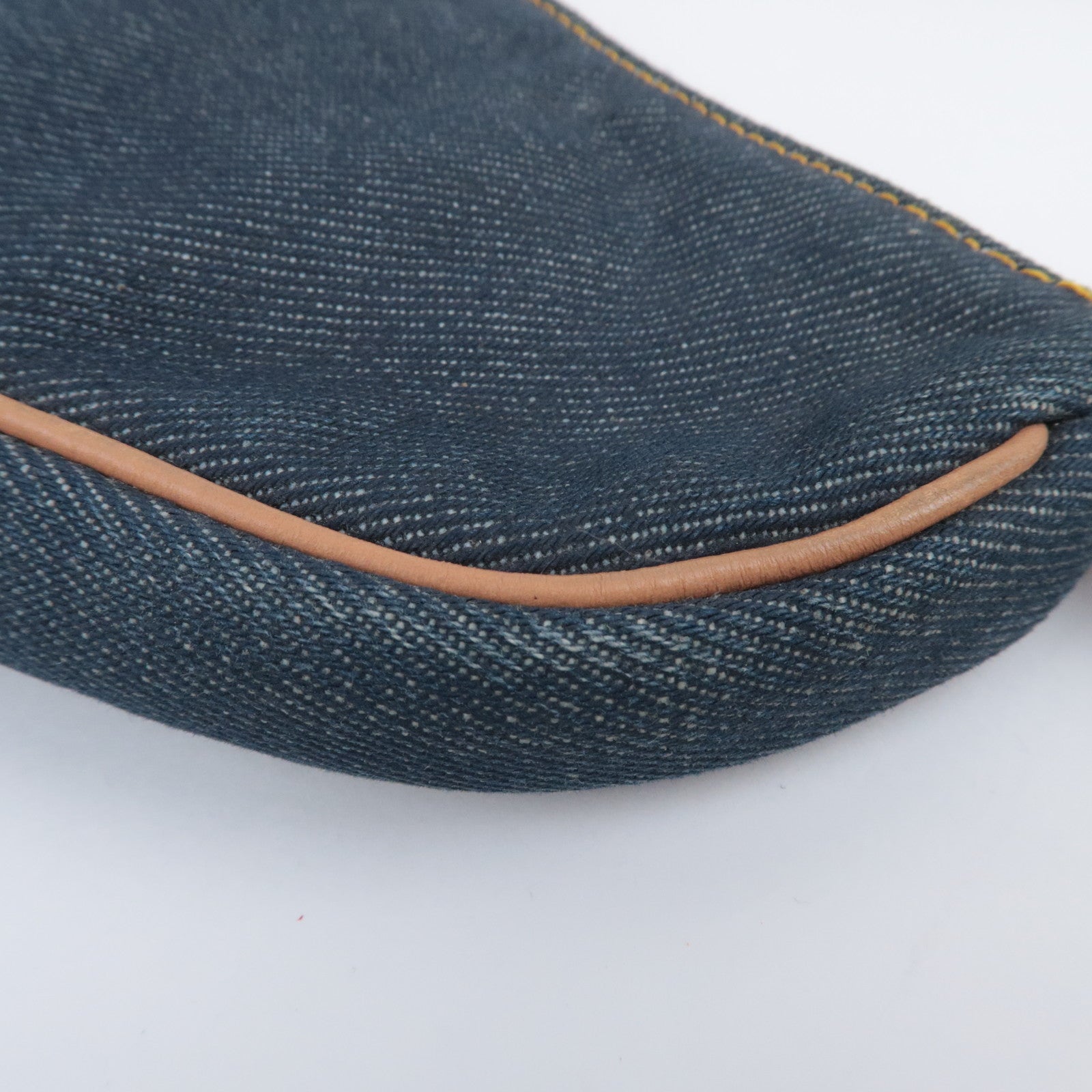 Christian Dior Denim  Saddle Pouch Navy Brown