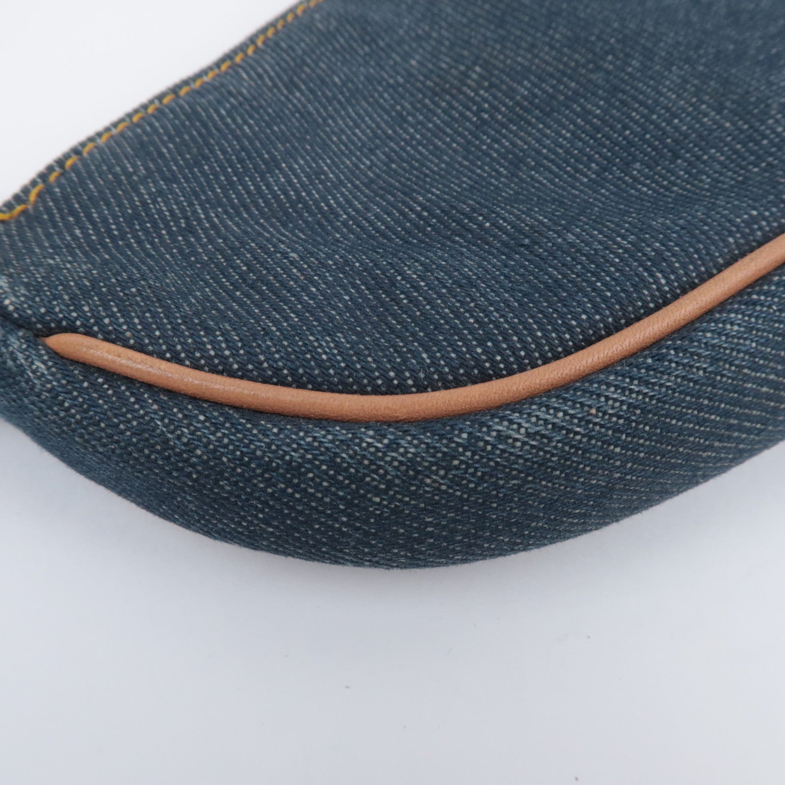 Christian Dior Denim  Saddle Pouch Navy Brown